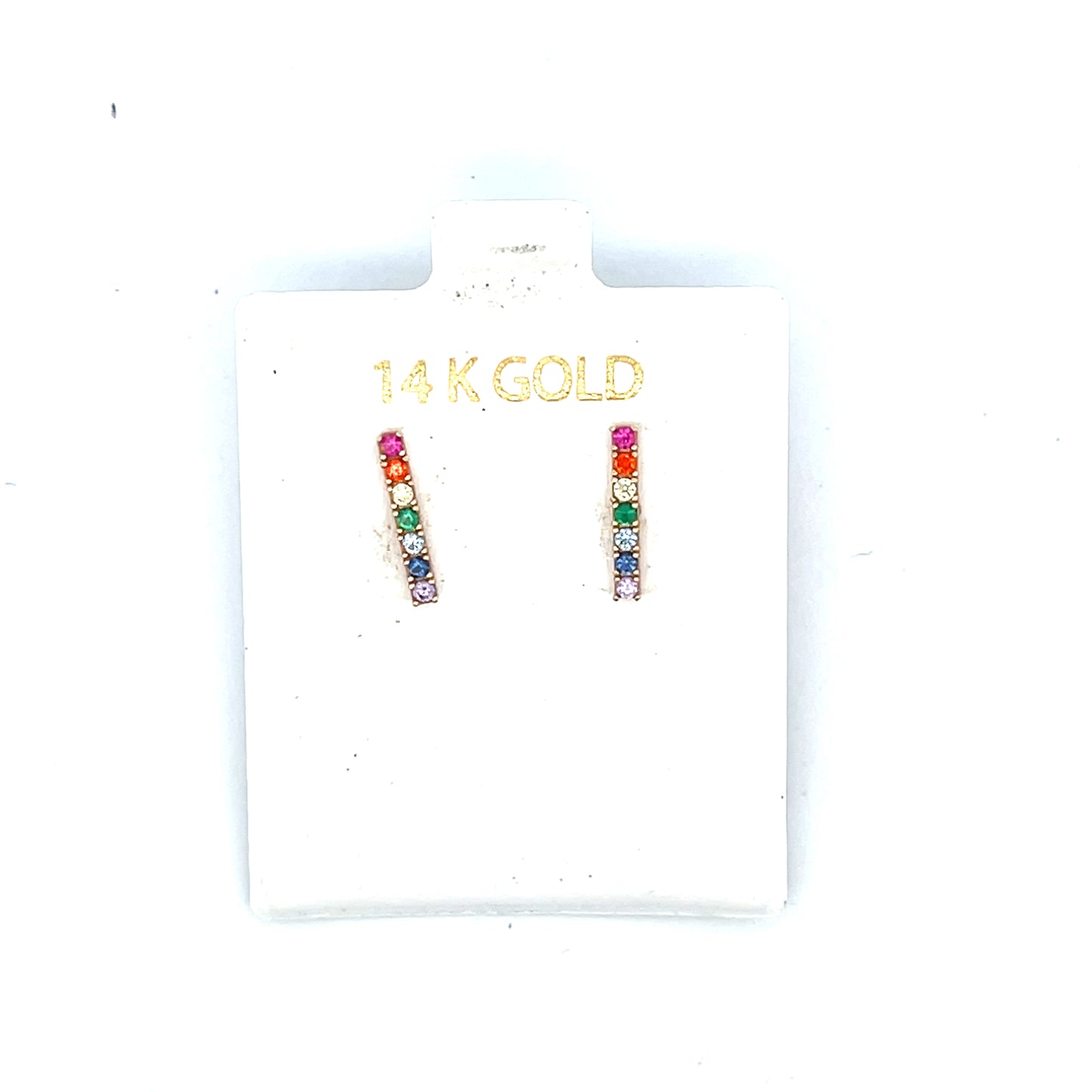 14K RAINBOW BAR