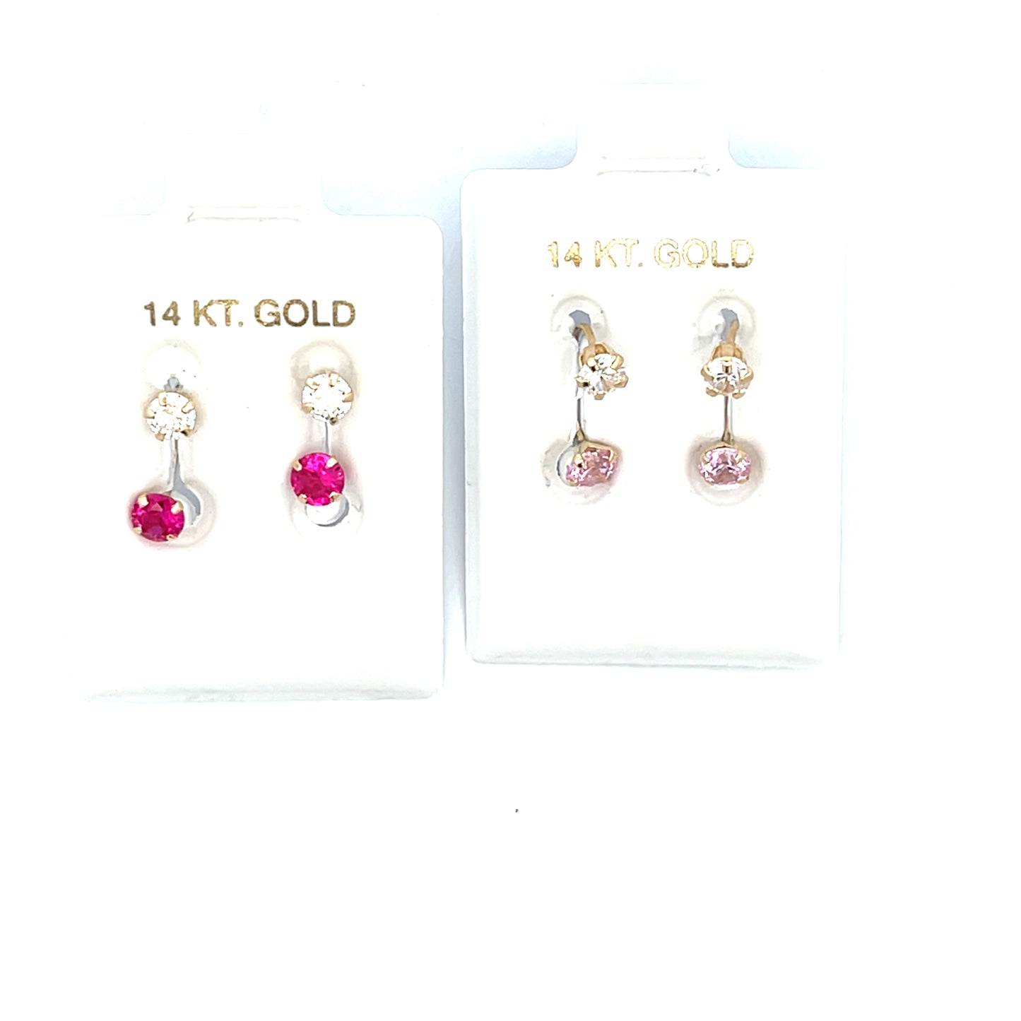 DOBLE CZ PIERCING STUDS