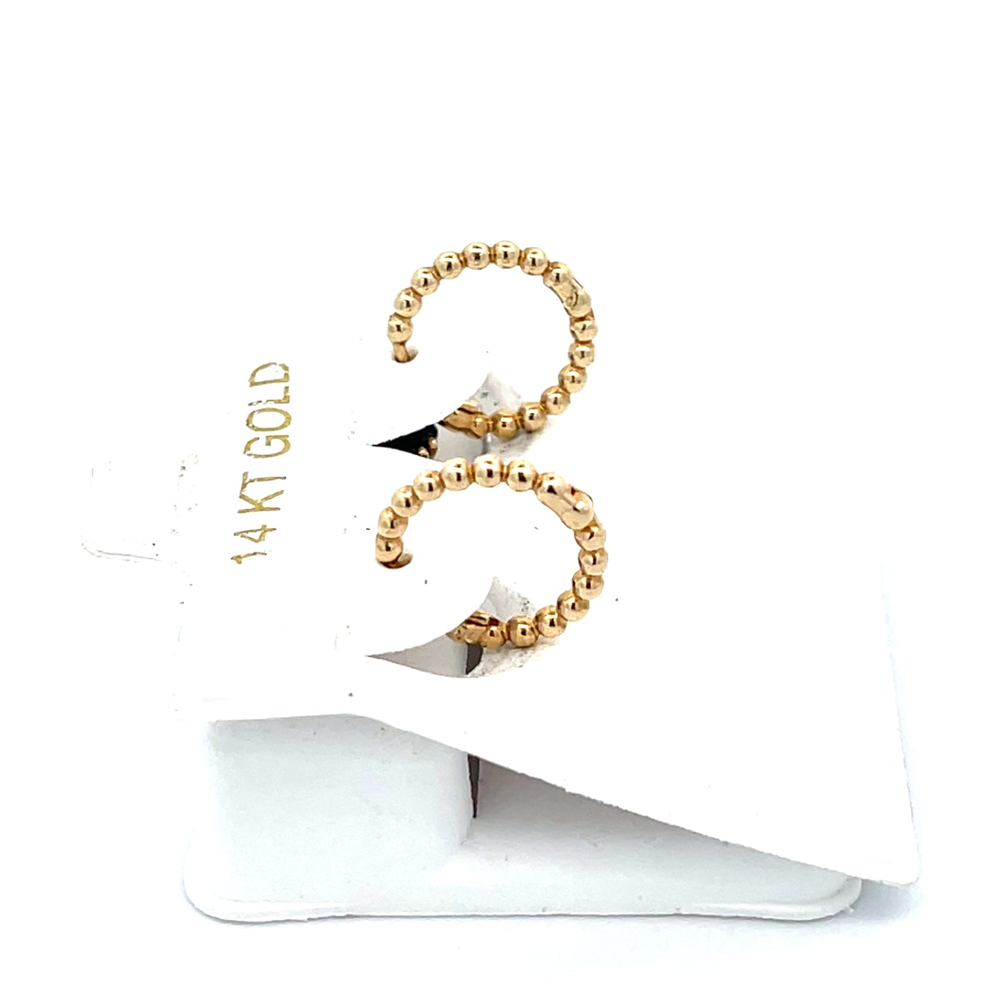 MINI BEADED HOOPS