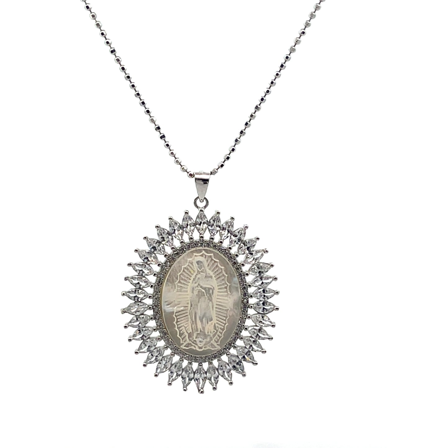 BIG NACAR MEDALLION WITH MARQUISE HALO