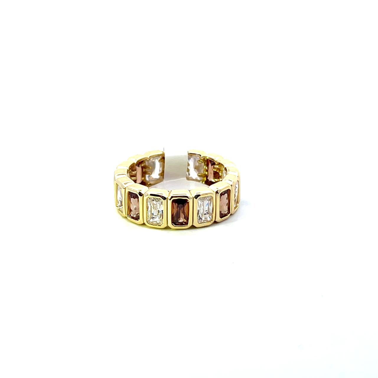 RECTANGLE WITH BEZEL CITRINE CLEAR