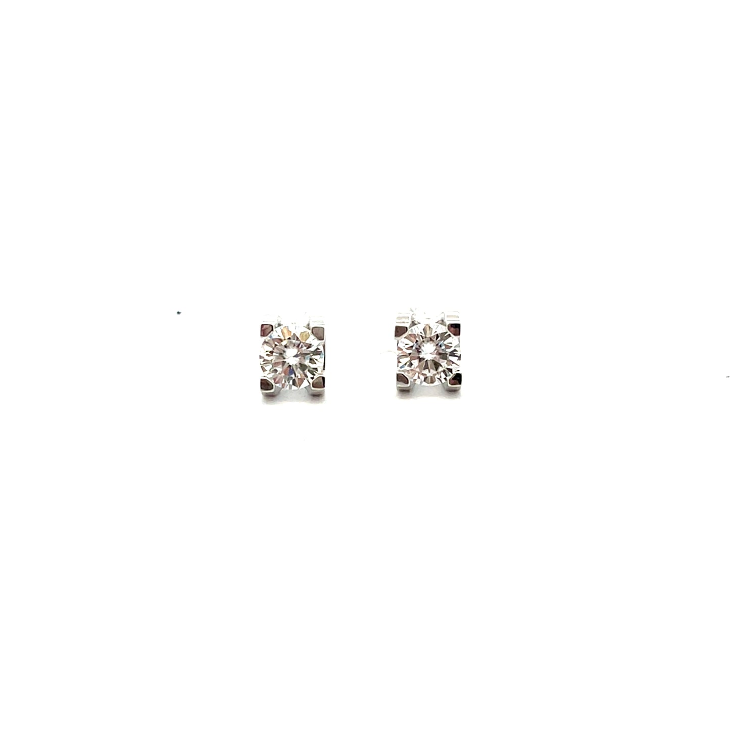 LGD D-0.80 CTW DIAMOND SOLITAIRE IN BASKET EARRINGS