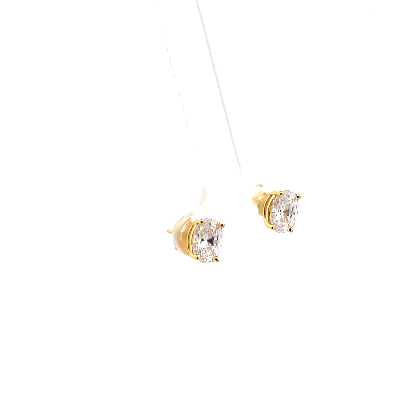 OVAL SOLITAIRE STUDS CLEAR SGP