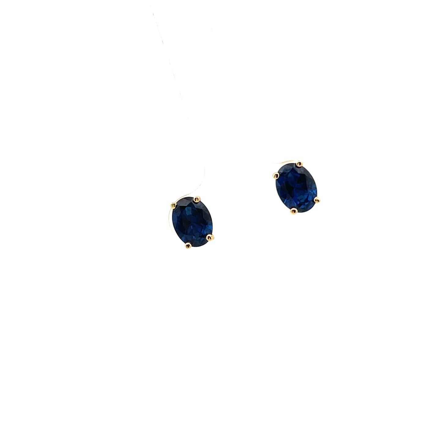 OVAL SOLITAIRE STUDS BLUE SGP