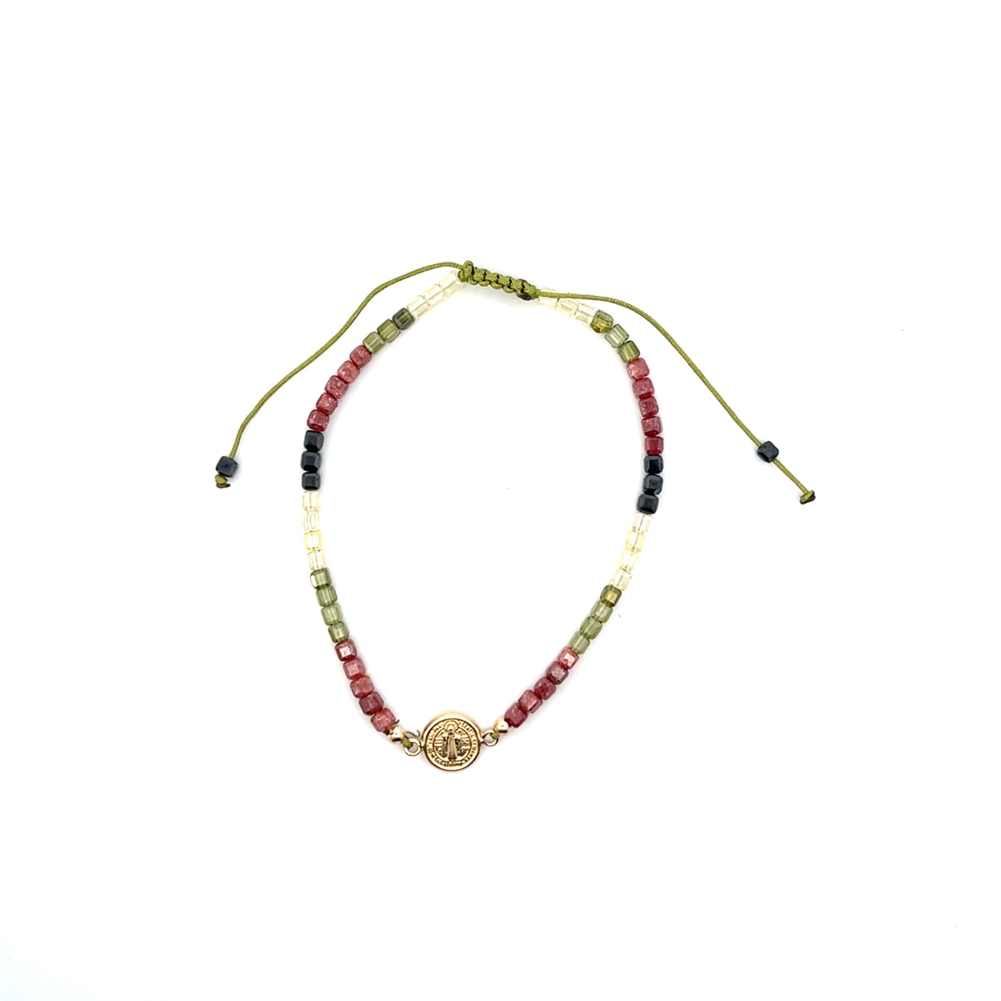 14K YG MULTI SEMI PRECIOUS BEADED SAN BENITO BRACELET 1