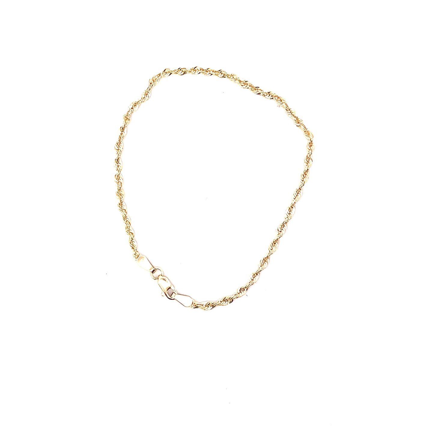 10K YG ROPE BRACELET 7.5"
