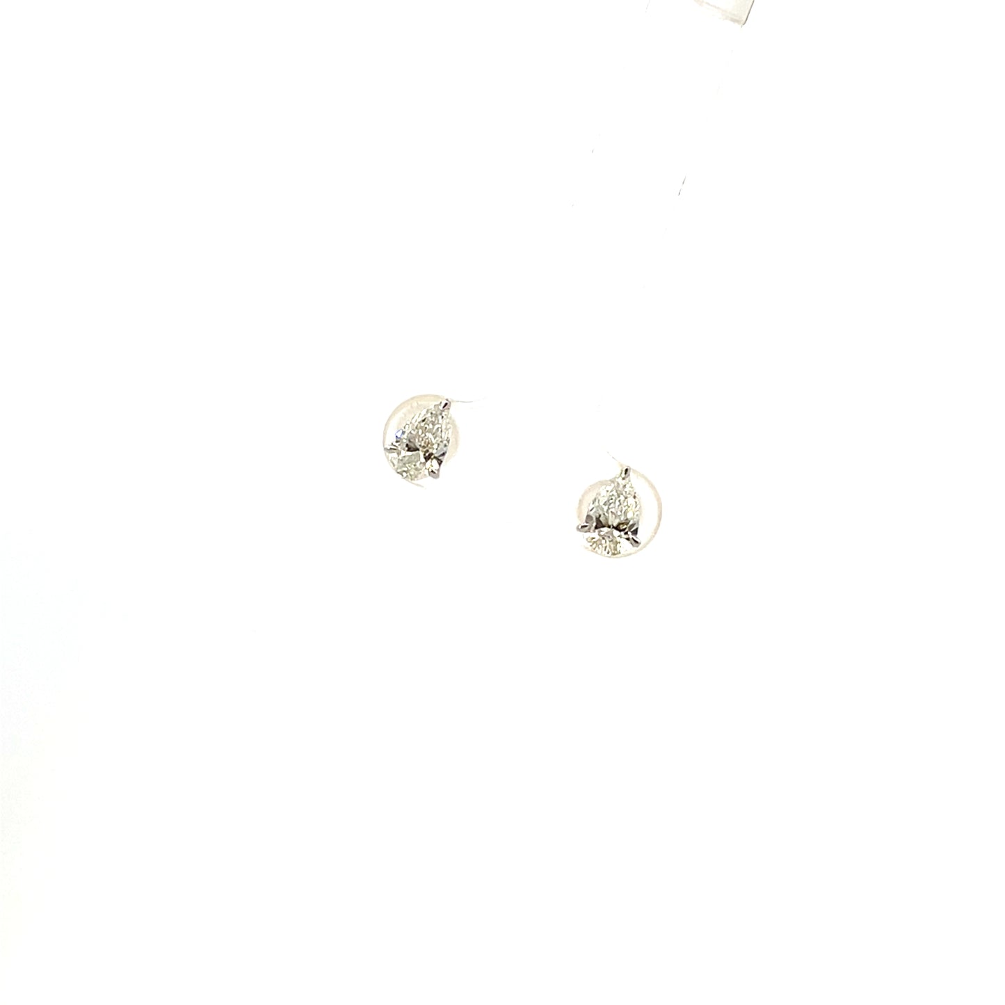 14K YG D-1.25CTW LAB DIAMOND LGD PEAR STUDS