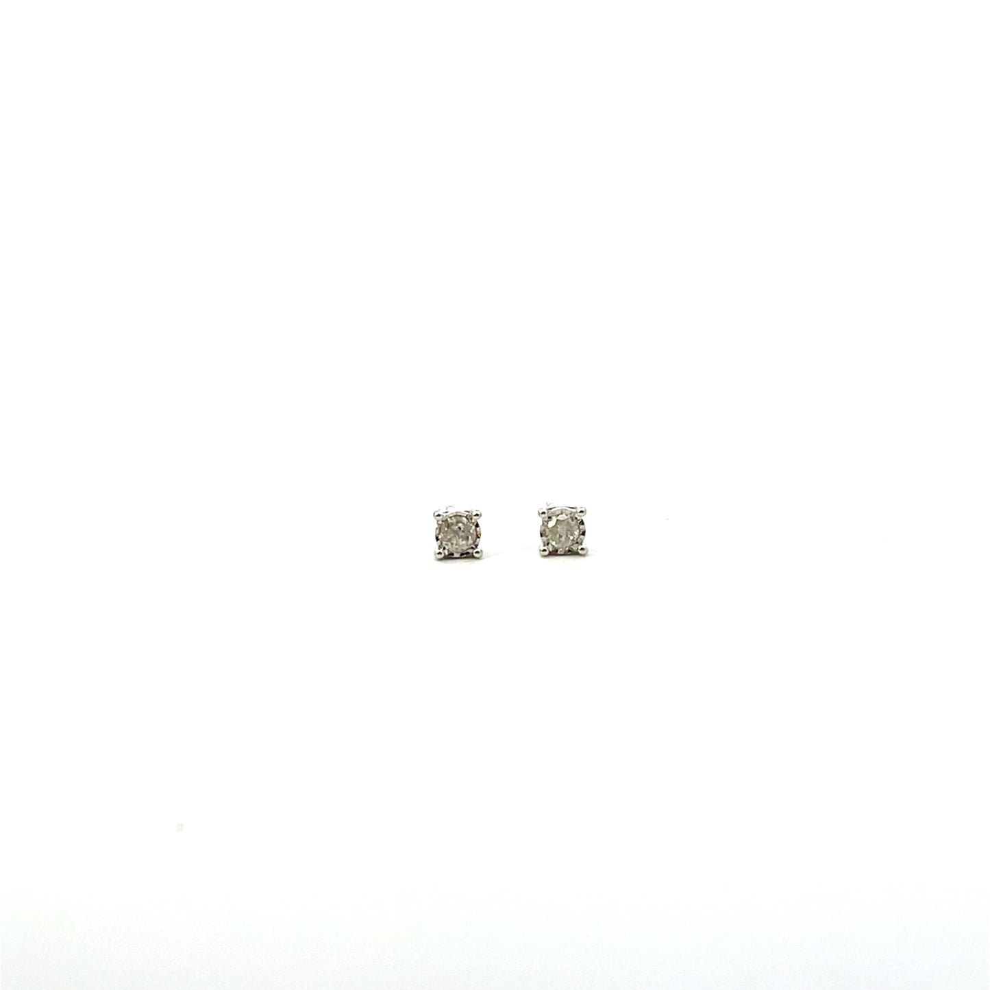 10K WG D-0.20CTW DIAMOND SOLITAIRE STUD