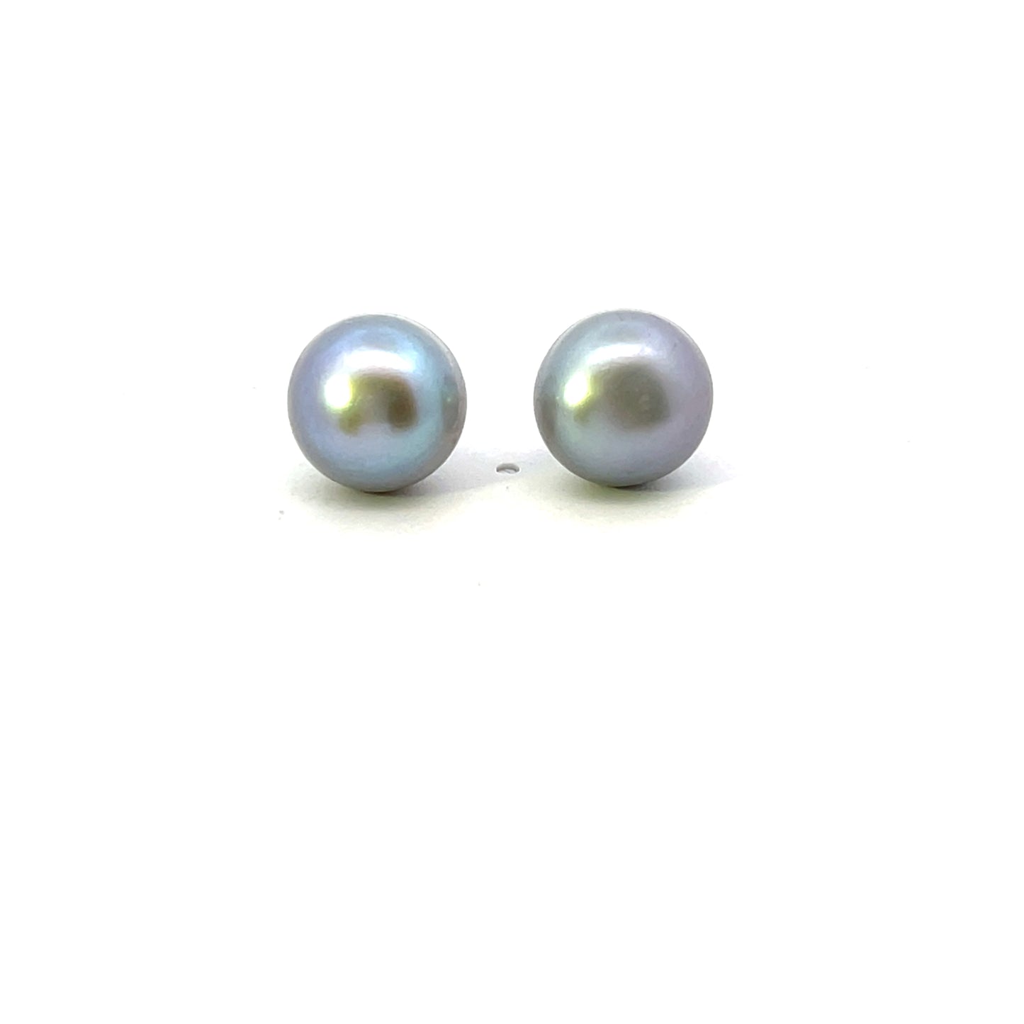 10k YG 11MM GRAY PEARL EARRINGS