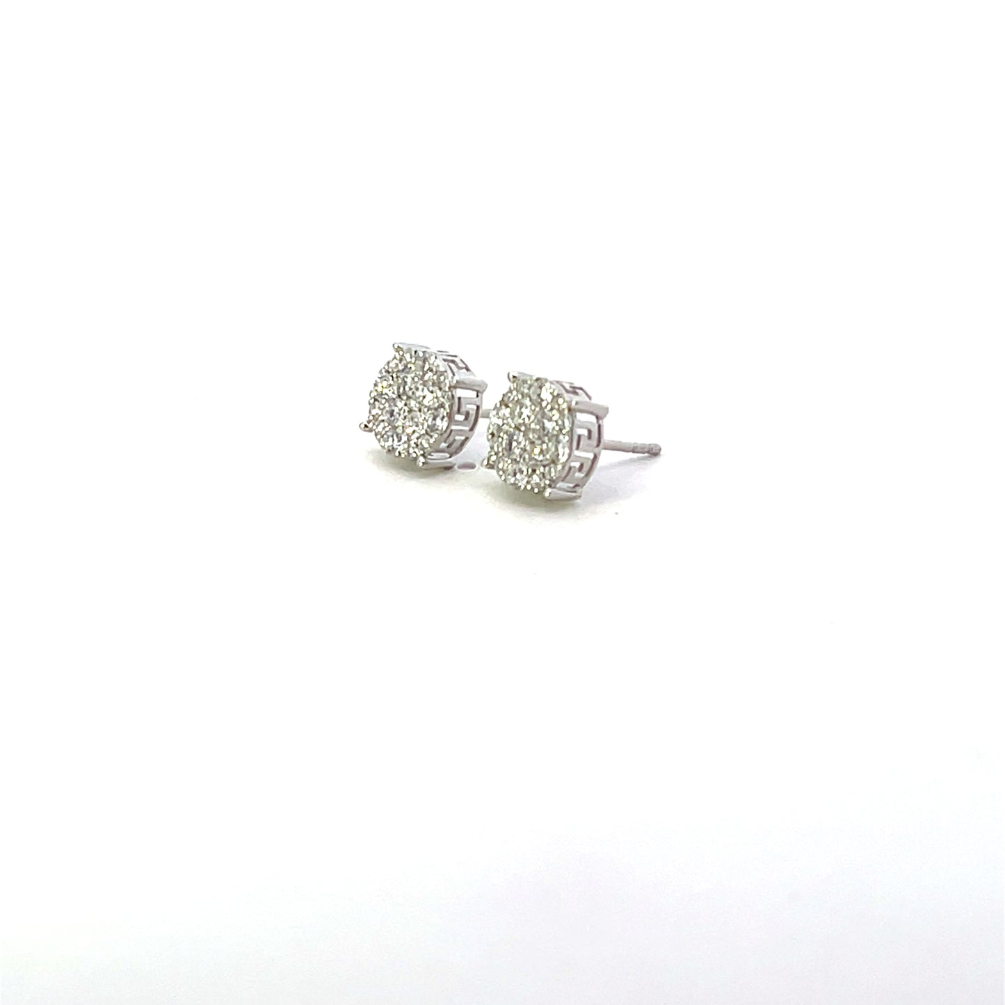 D-0.10CTW SMALL PAVE DIAMOND ROUND STUDS