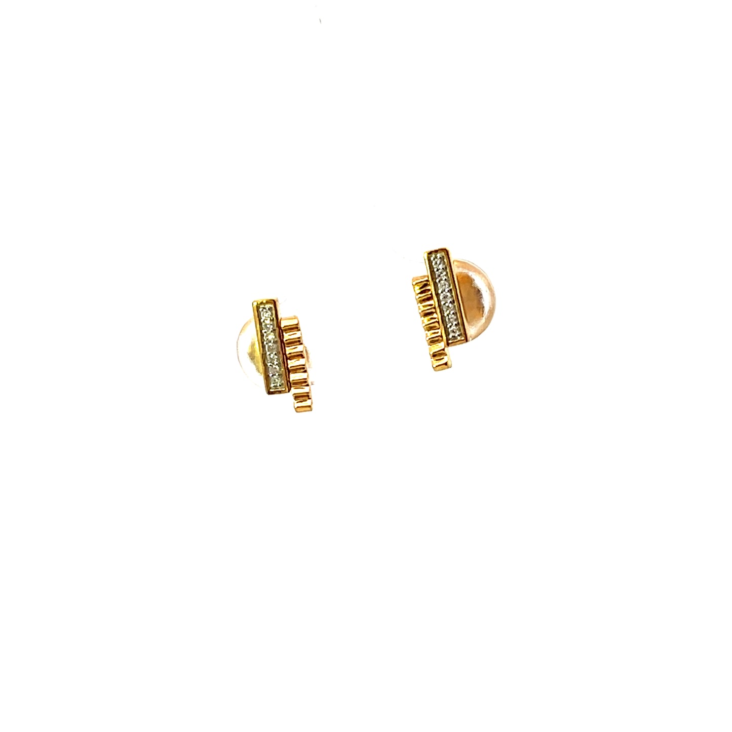 D-0.08 MINI BAR DIAMOND EARRINGS