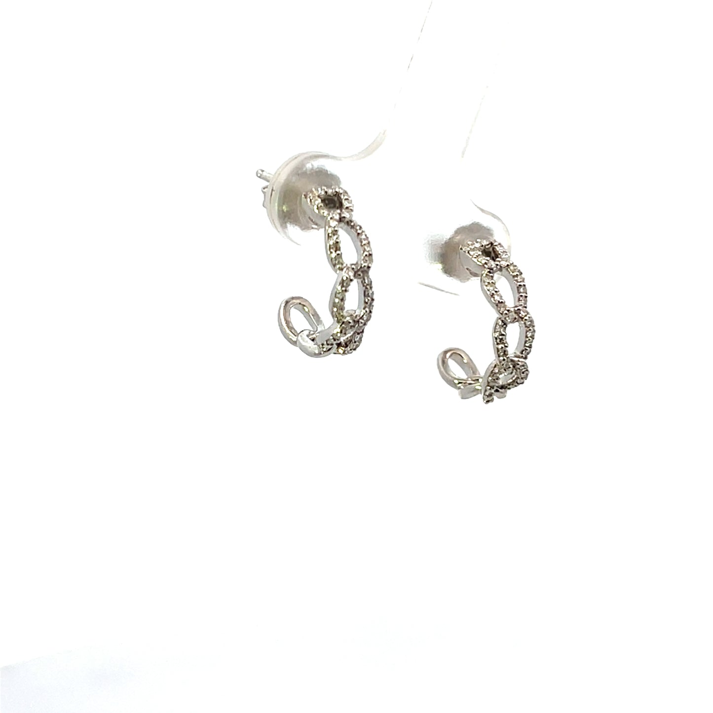 D.0.25 HALF HOOP WITH DIAMONDS
