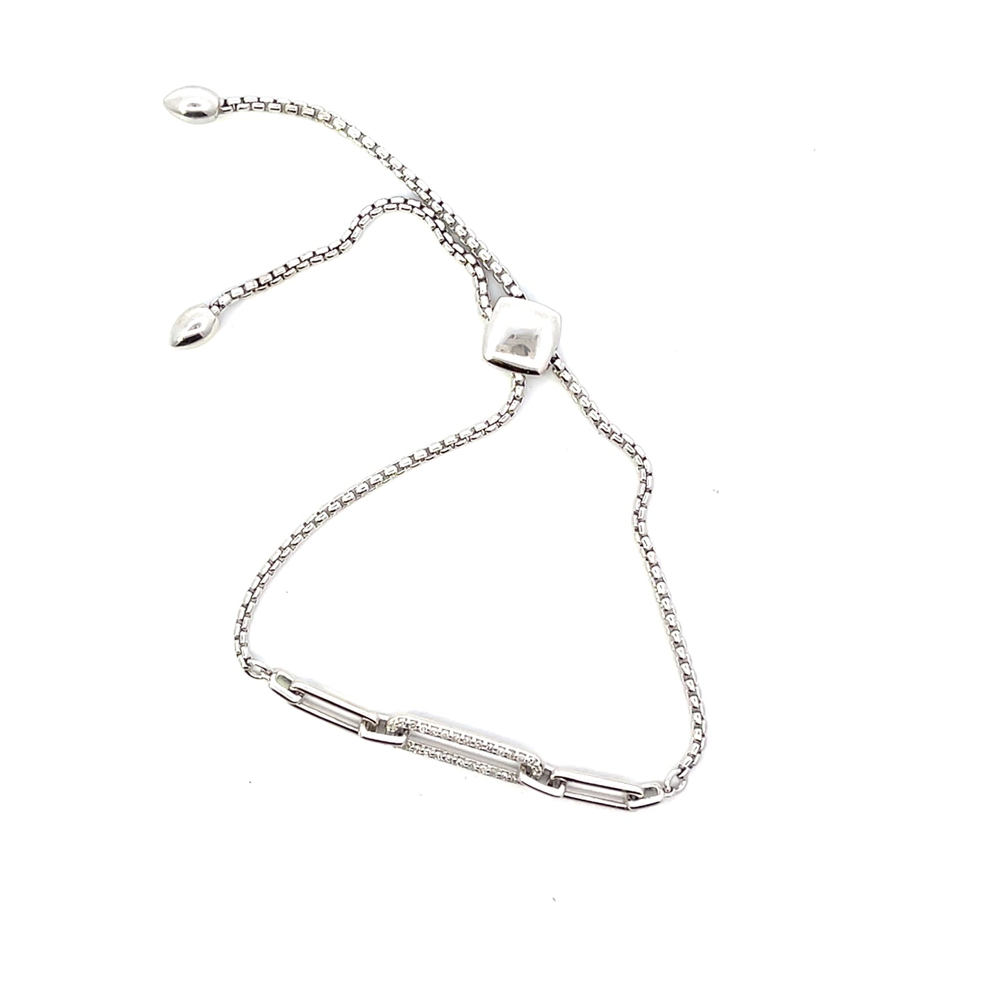 D-0.18 CTW DIAMOND ADJUSTABLE CLIP CHAIN
