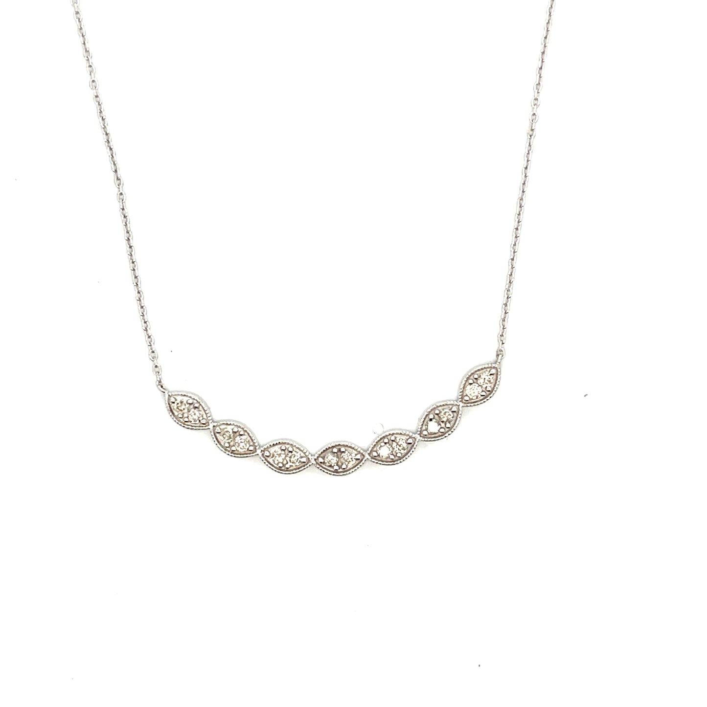 D-0.25 CTW 7 EYE NATURAL DIAMOND NECKLACE