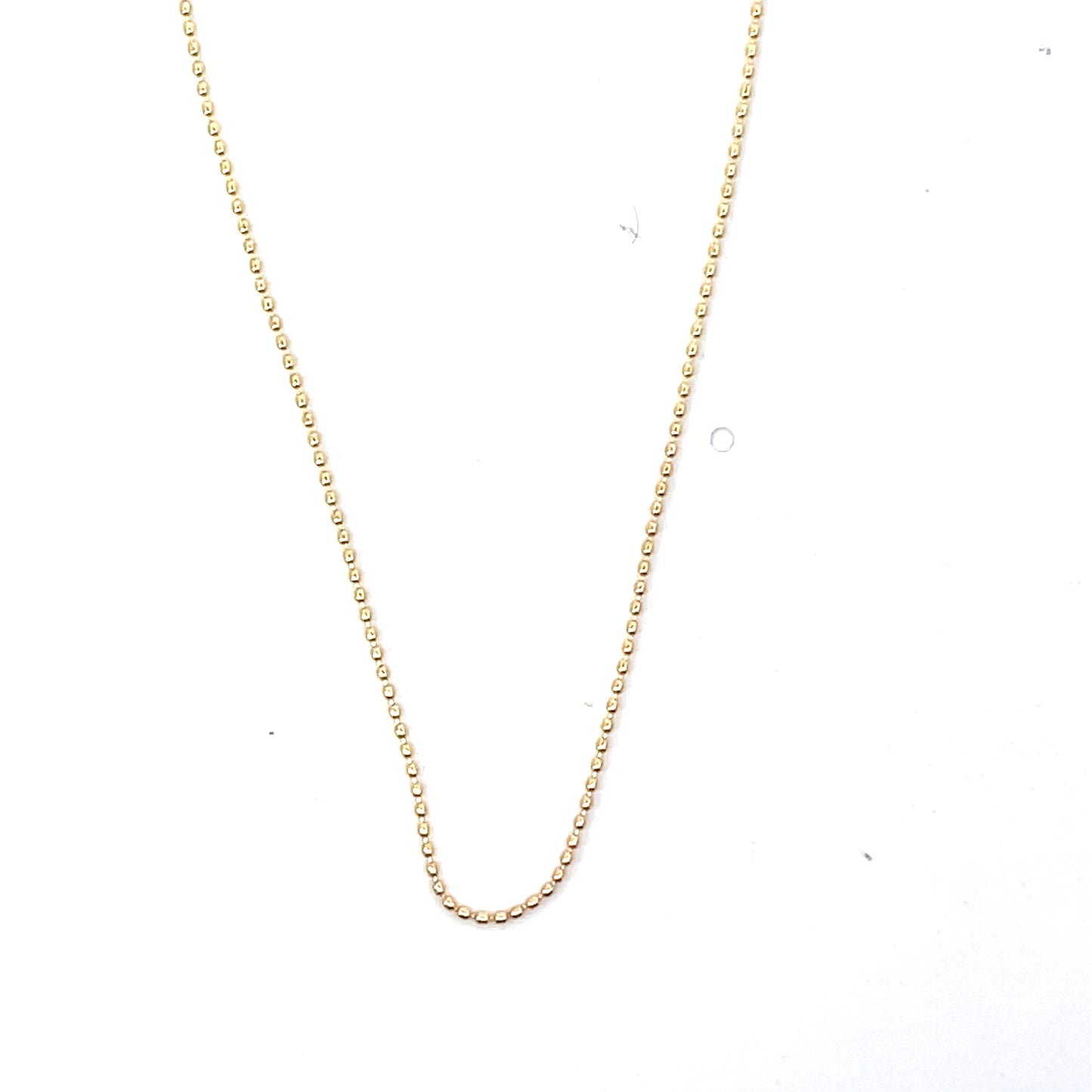 14K YG MINI BEADED CHAIN 20"