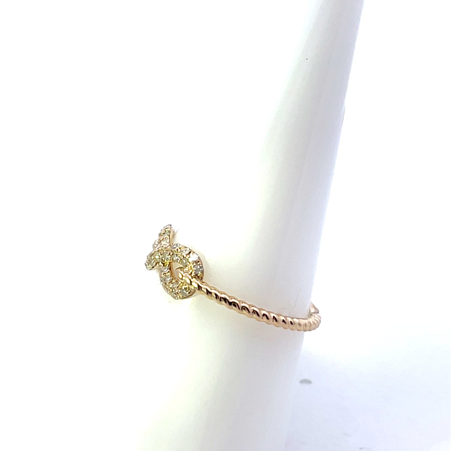 10K YG D-0.20CTW DIAMOND INFINITY RING BAND