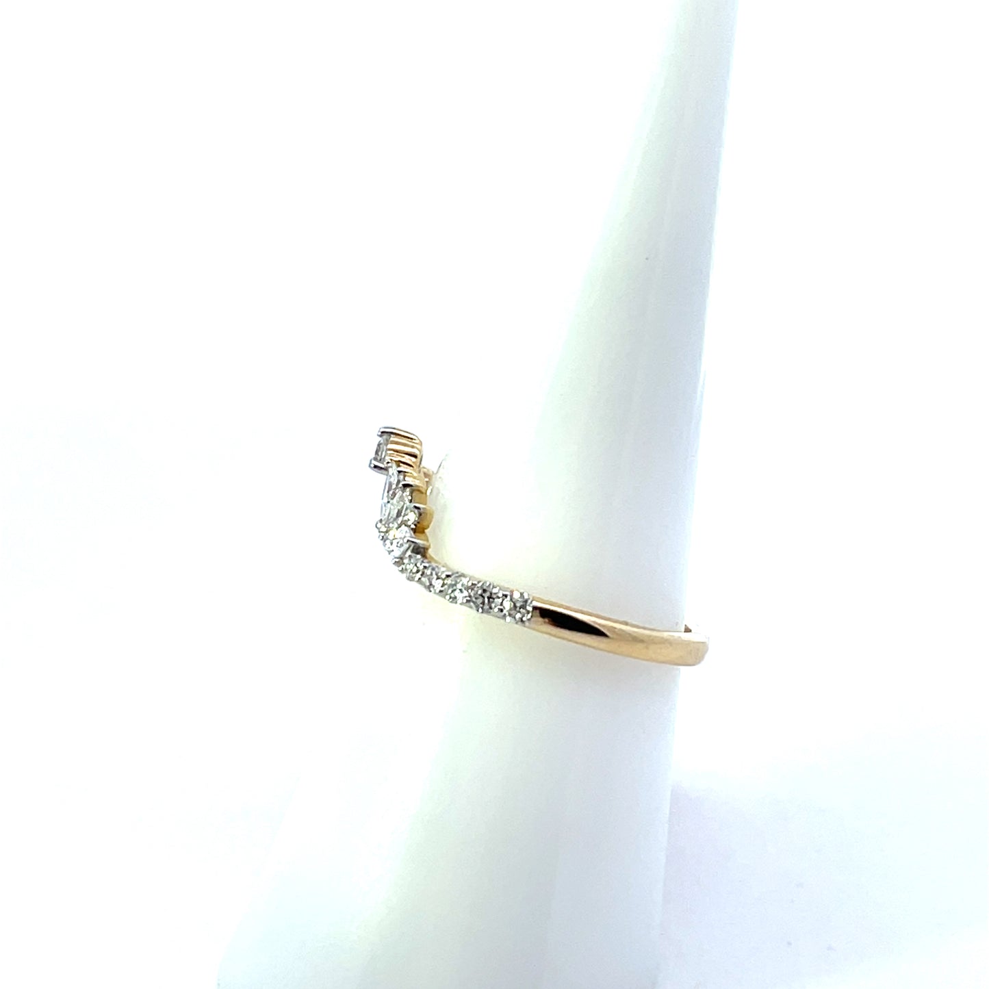 14K YG 0.53CTW LAB DIAMOND LGD MULTISHAPE ENHANCER RING BAND