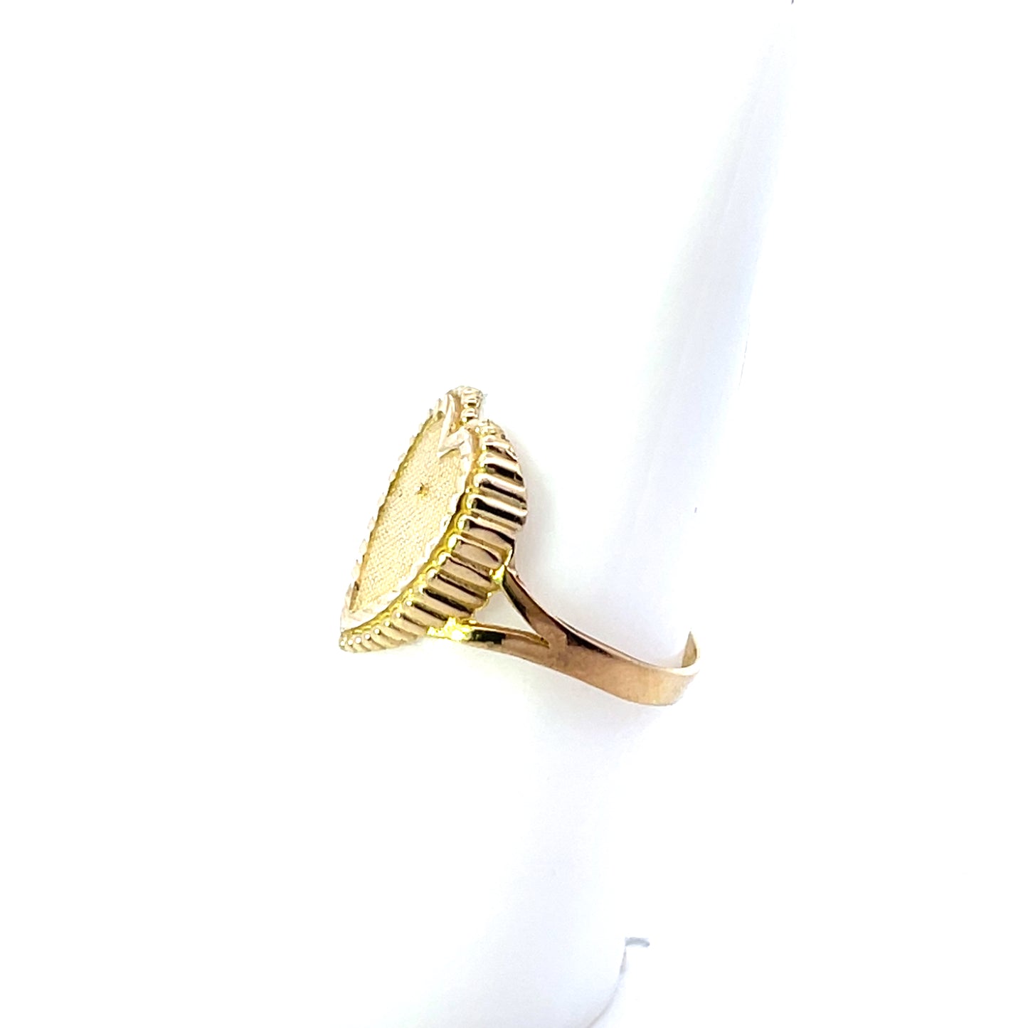 10K YG SOLID BIG HEART RING
