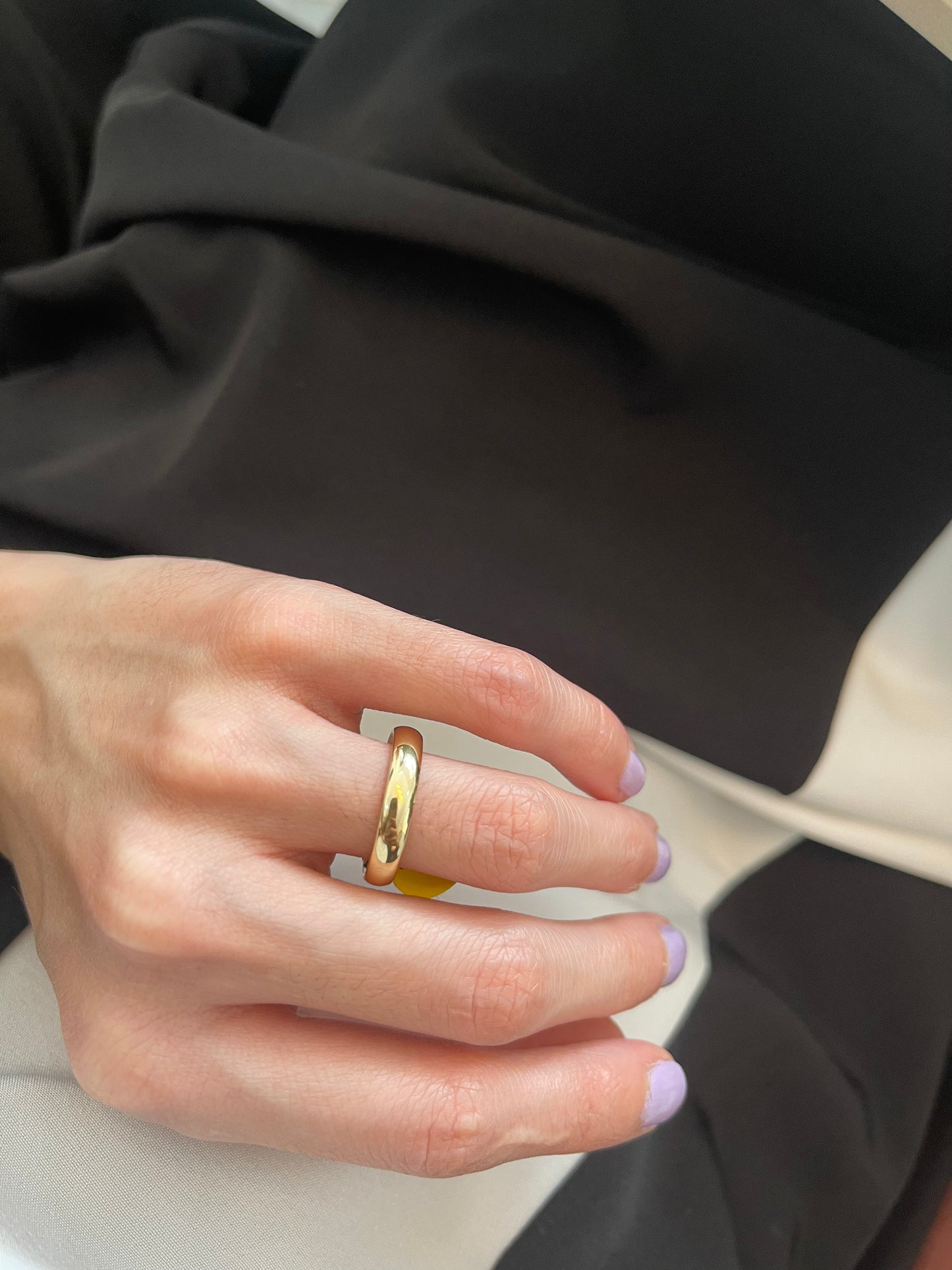 14K PLAIN SOLID WEDDING BAND 4MM