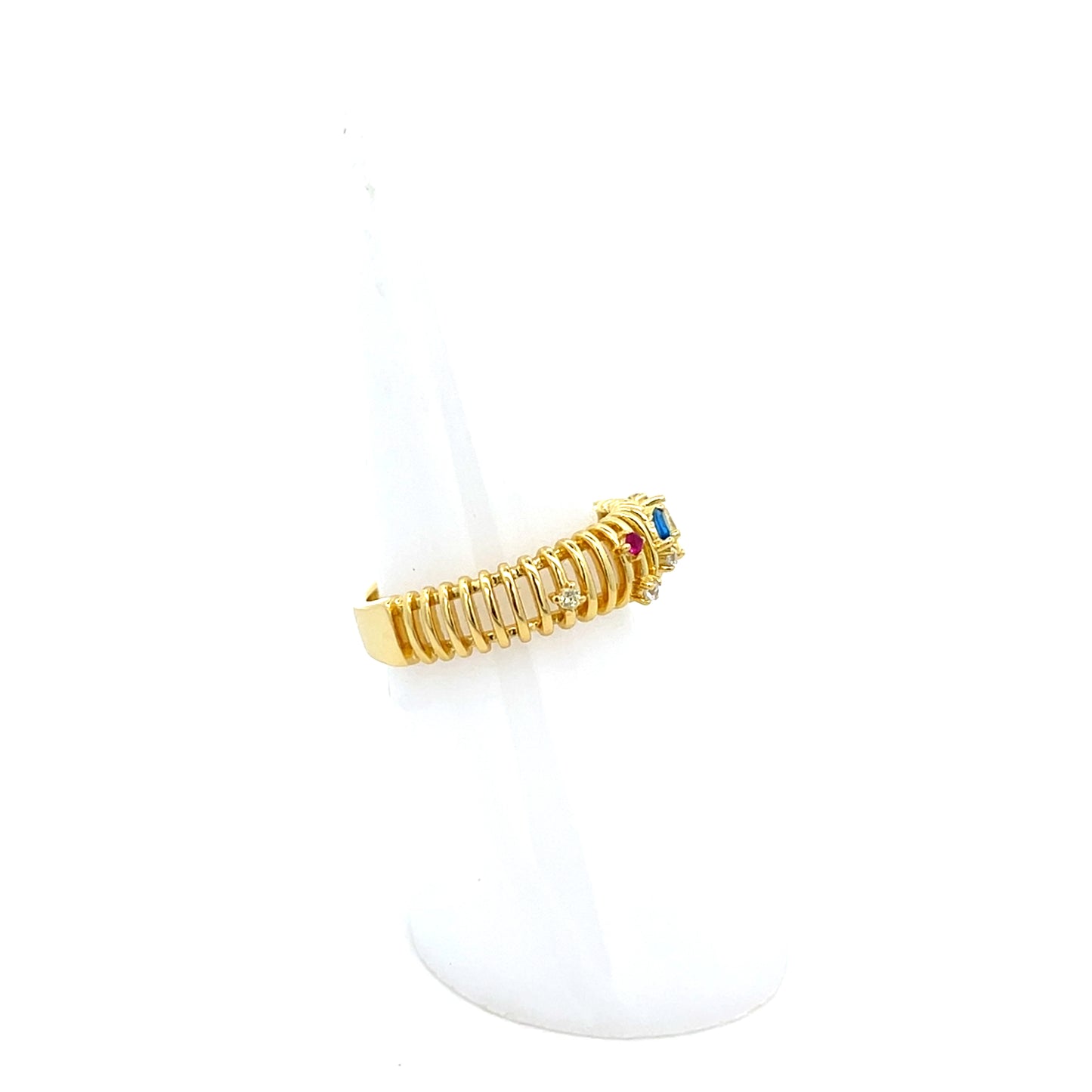 SMALL WIRED MULTI COLOR CZ