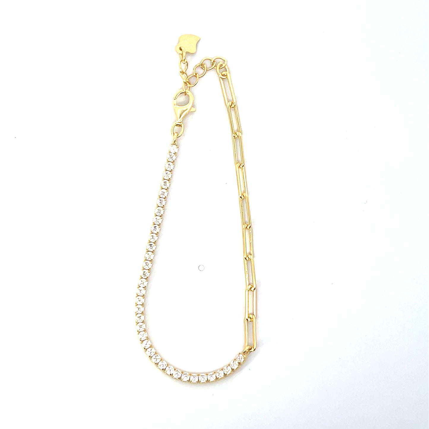 CLEAR ADJUSTABLE 1.5MM TENNIS CLIP BRACELET SGP