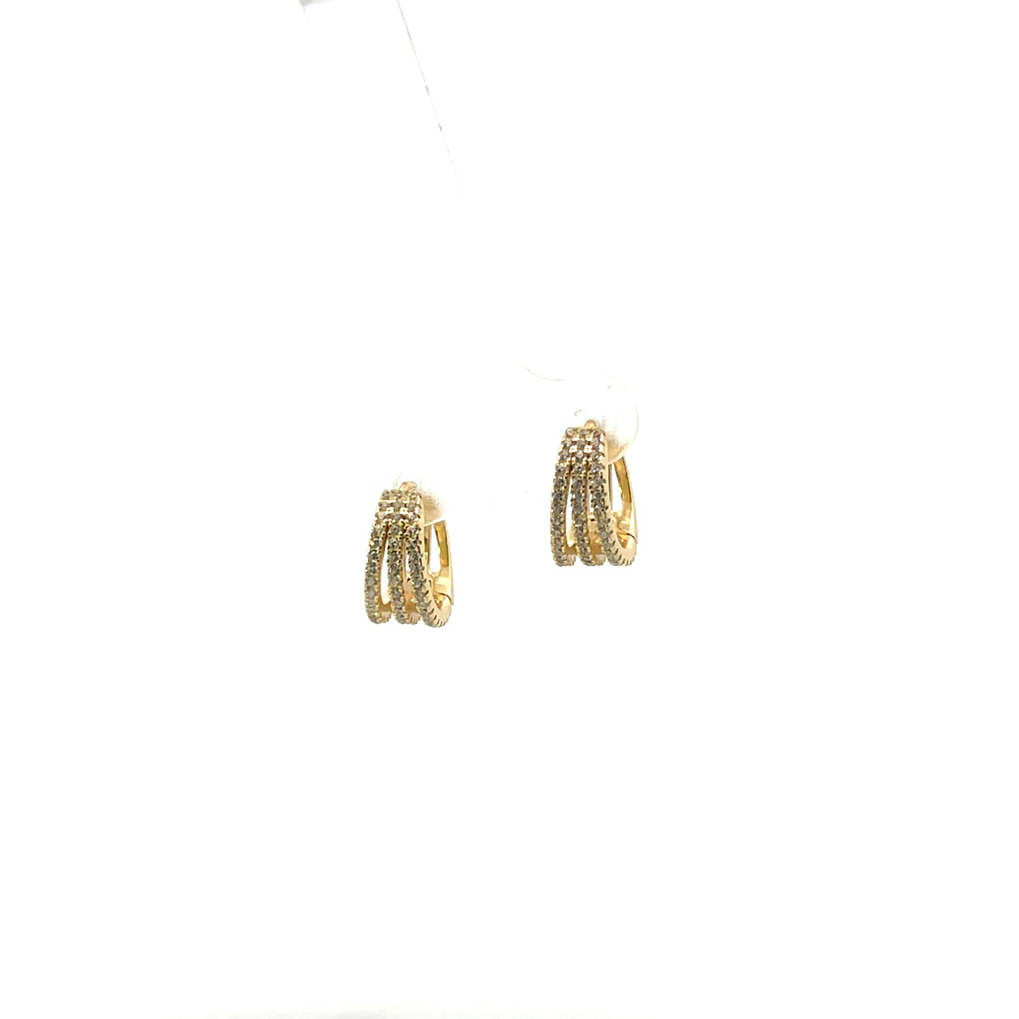 3 ROW PAVE HOOPS SGP