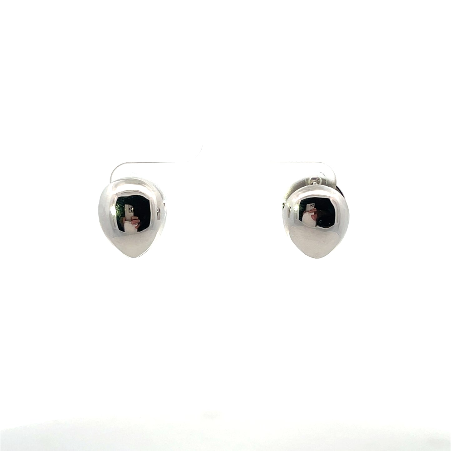 CHUNKY DROP SOLID HOOPS SILVER