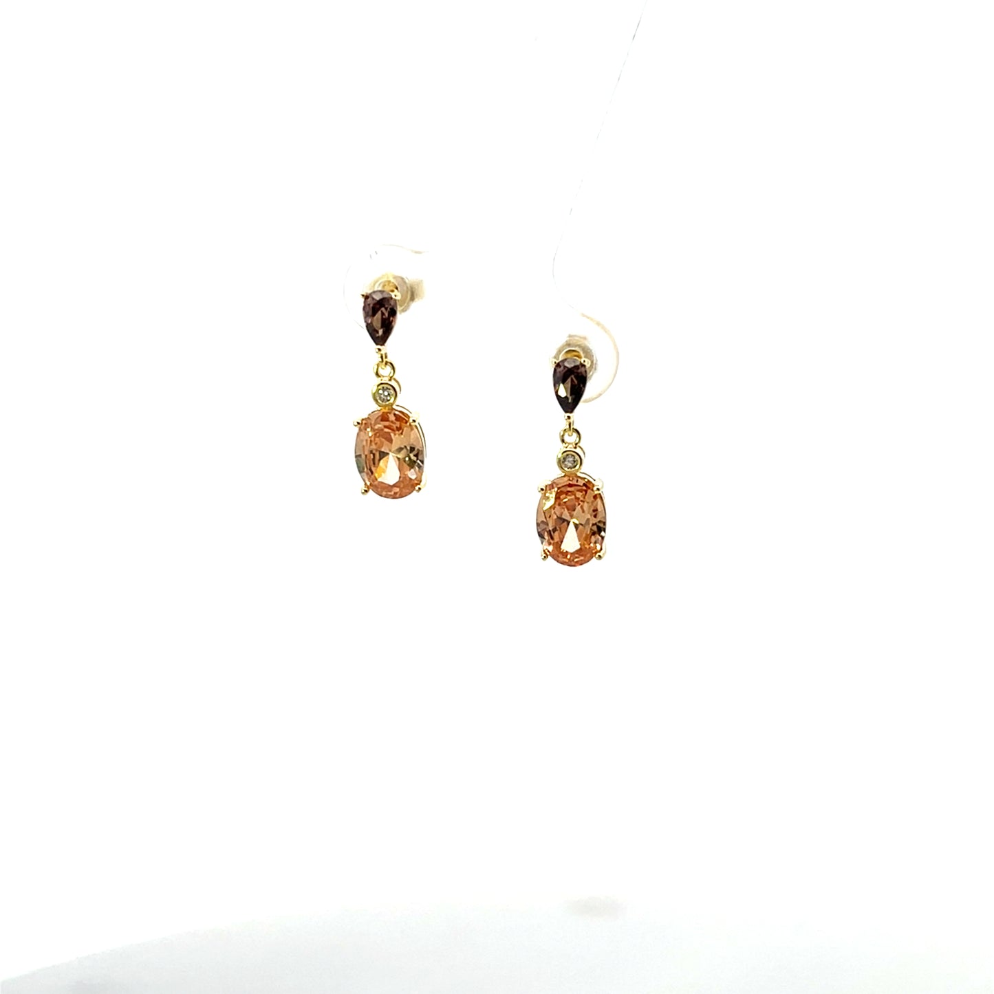 BROWN CORAL PENDANT EARRINGS