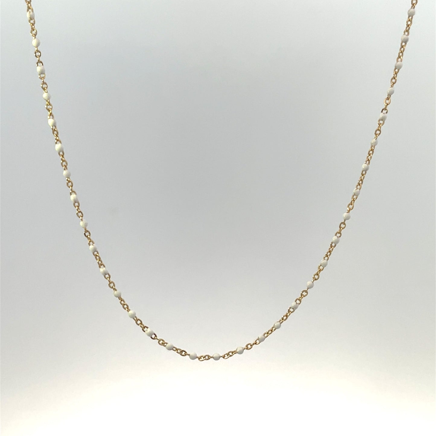 MINI BEADED WHITE NECKLACE