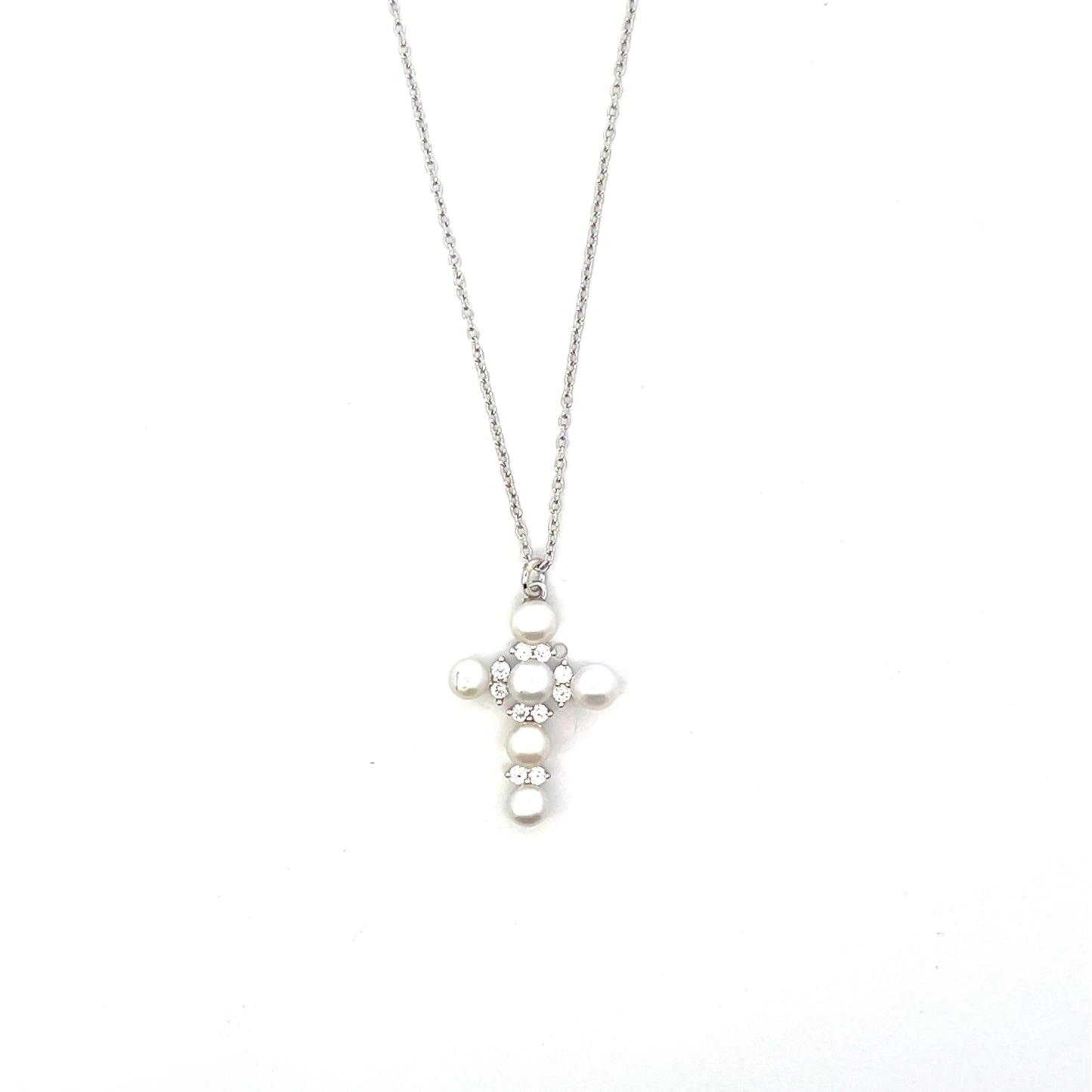 PEARL CROSS BIG SILVER