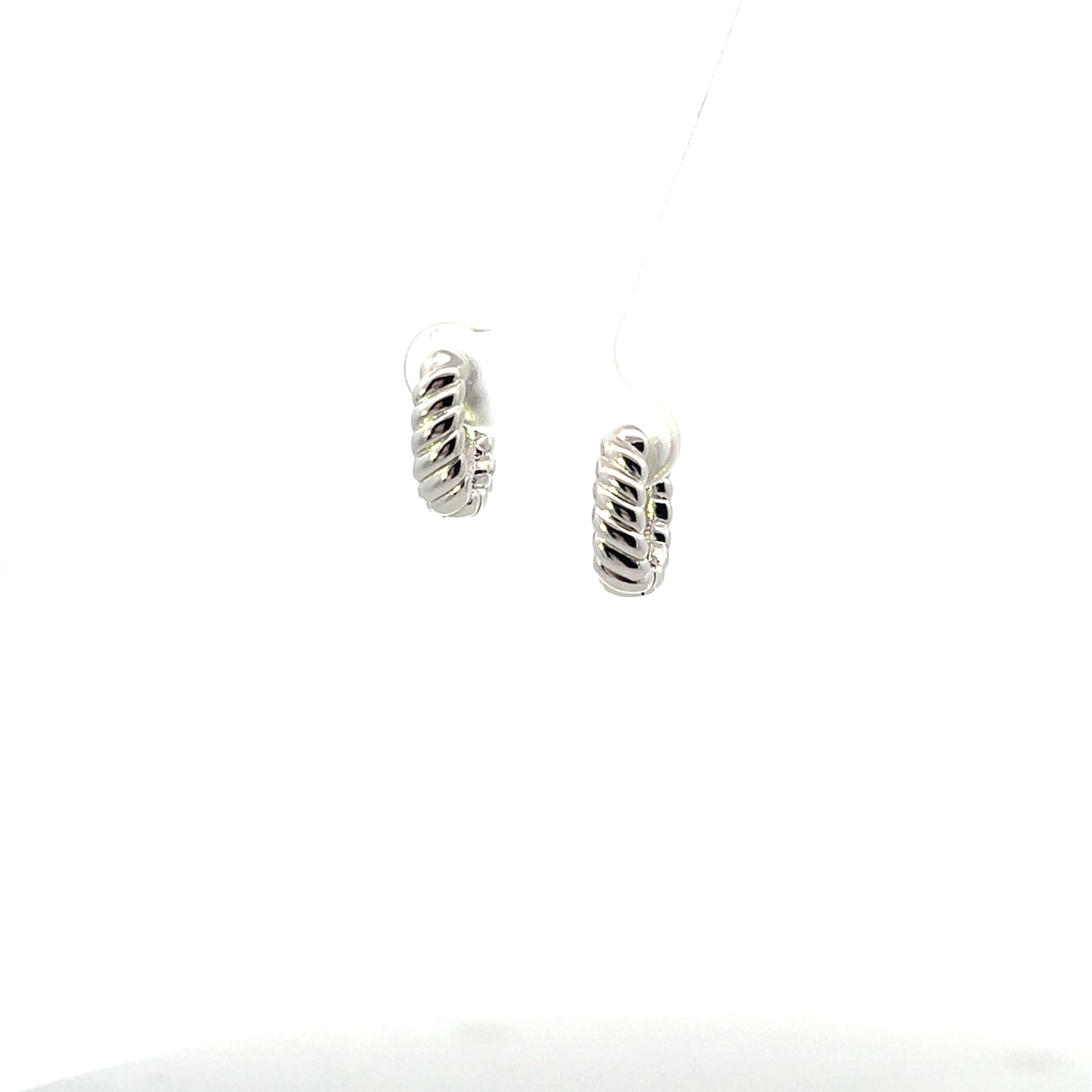 CHUNKY ROPE OVAL HOOPS SILVER
