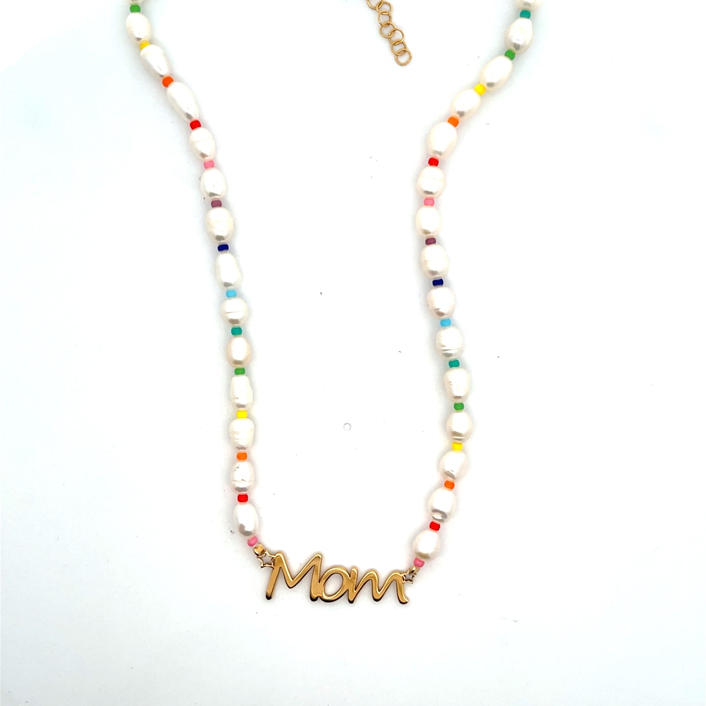 ALL AROUND MULTICOLOR NATURAL PEARL MOM NECKLACE