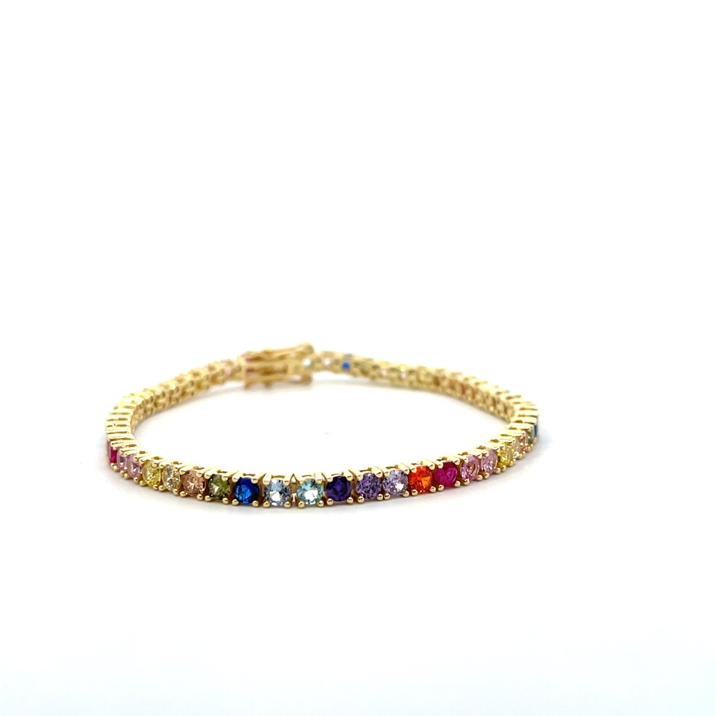 3MM 6.5" RAINBOW TENNIS BRACELET
