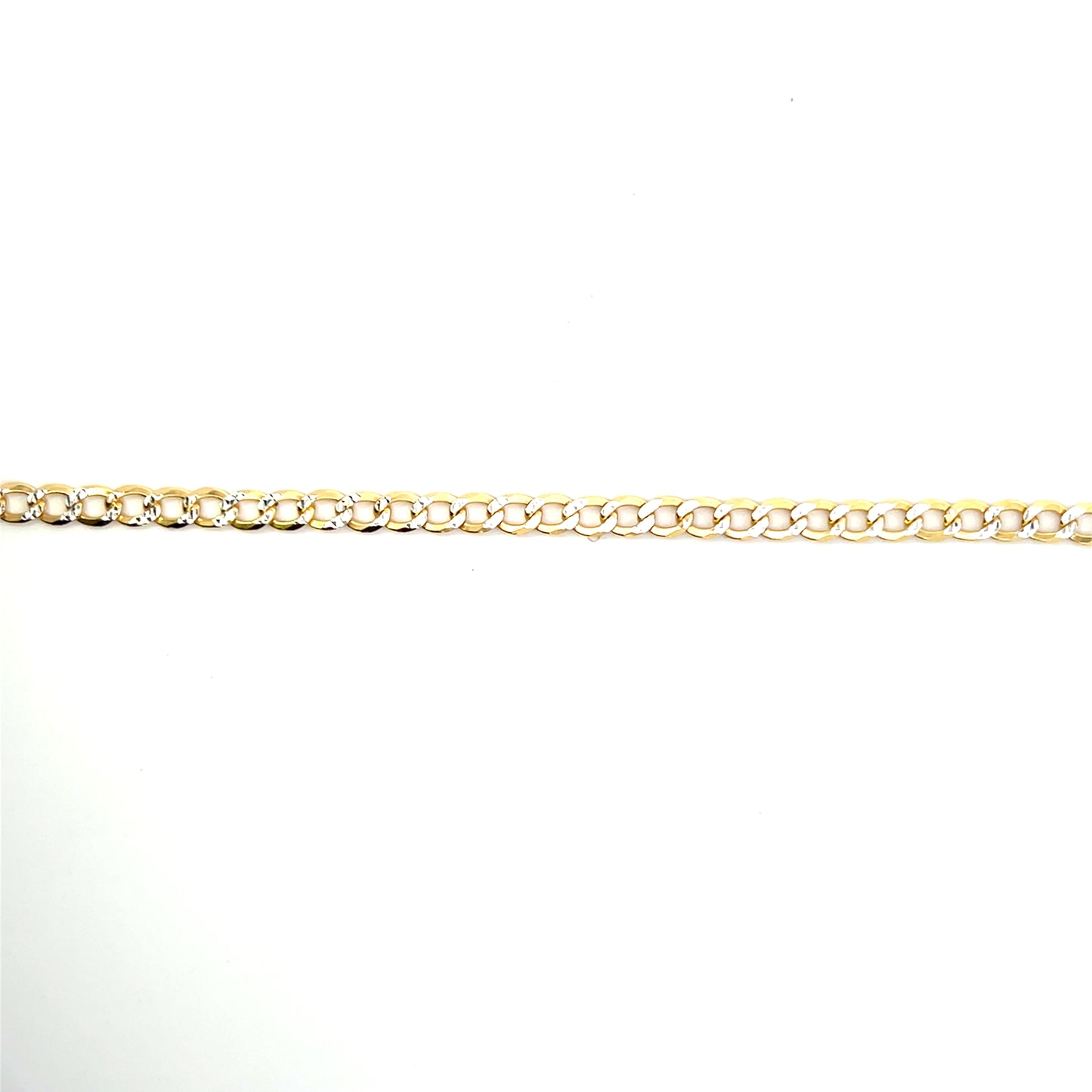 MENS CUBAN 8" DIAMOND CUT BRACELET