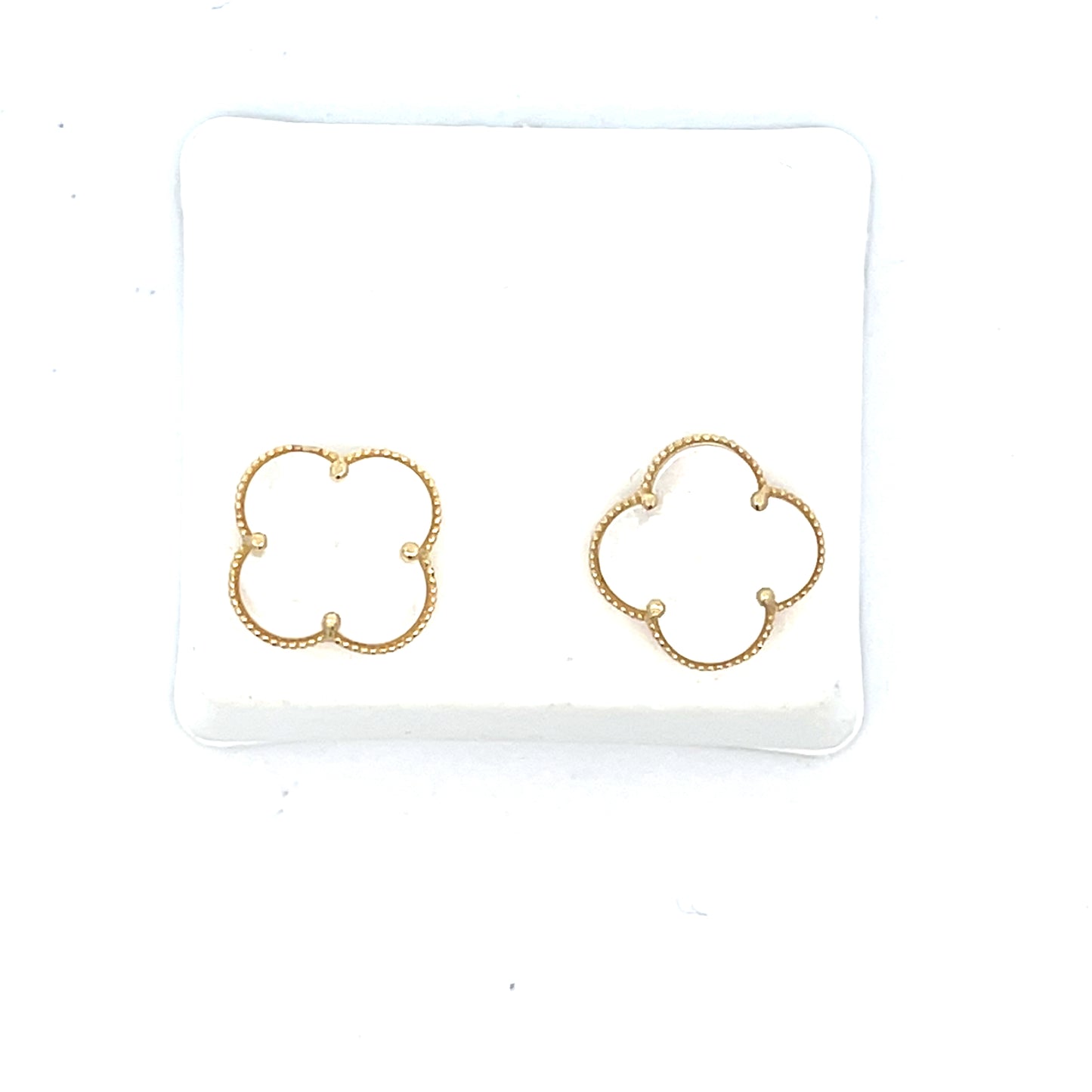 10K YG BIG VAN CLEEF NACAR STUDS