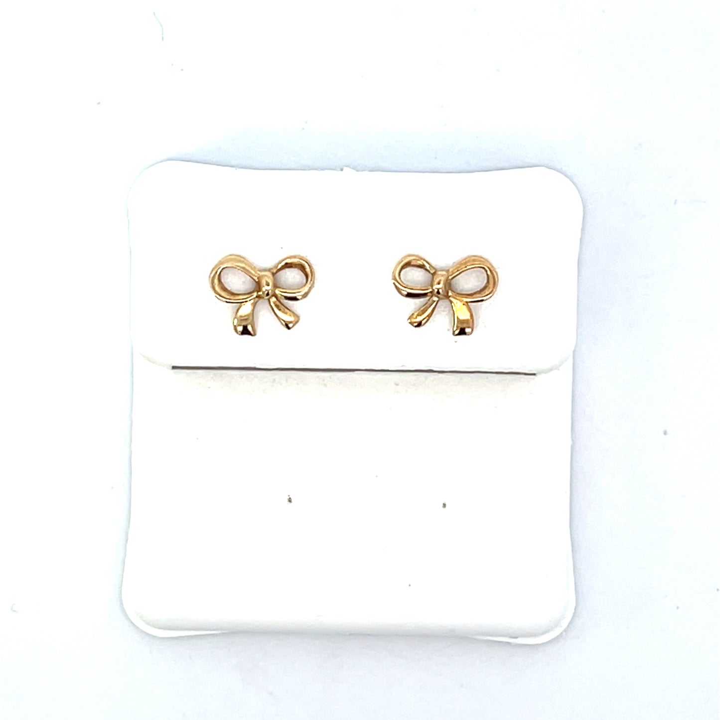 10K YG BOW EARRINGS