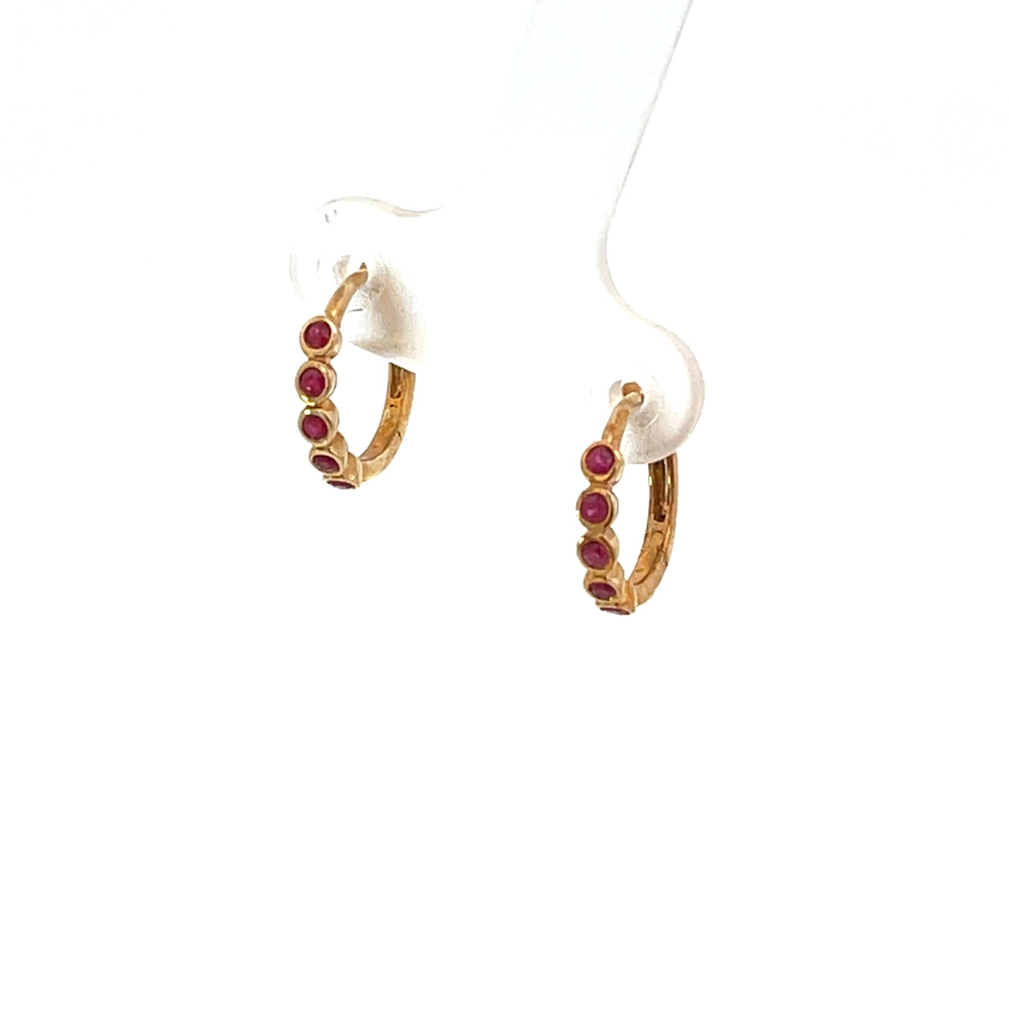 10K YG RUBY HOOPS