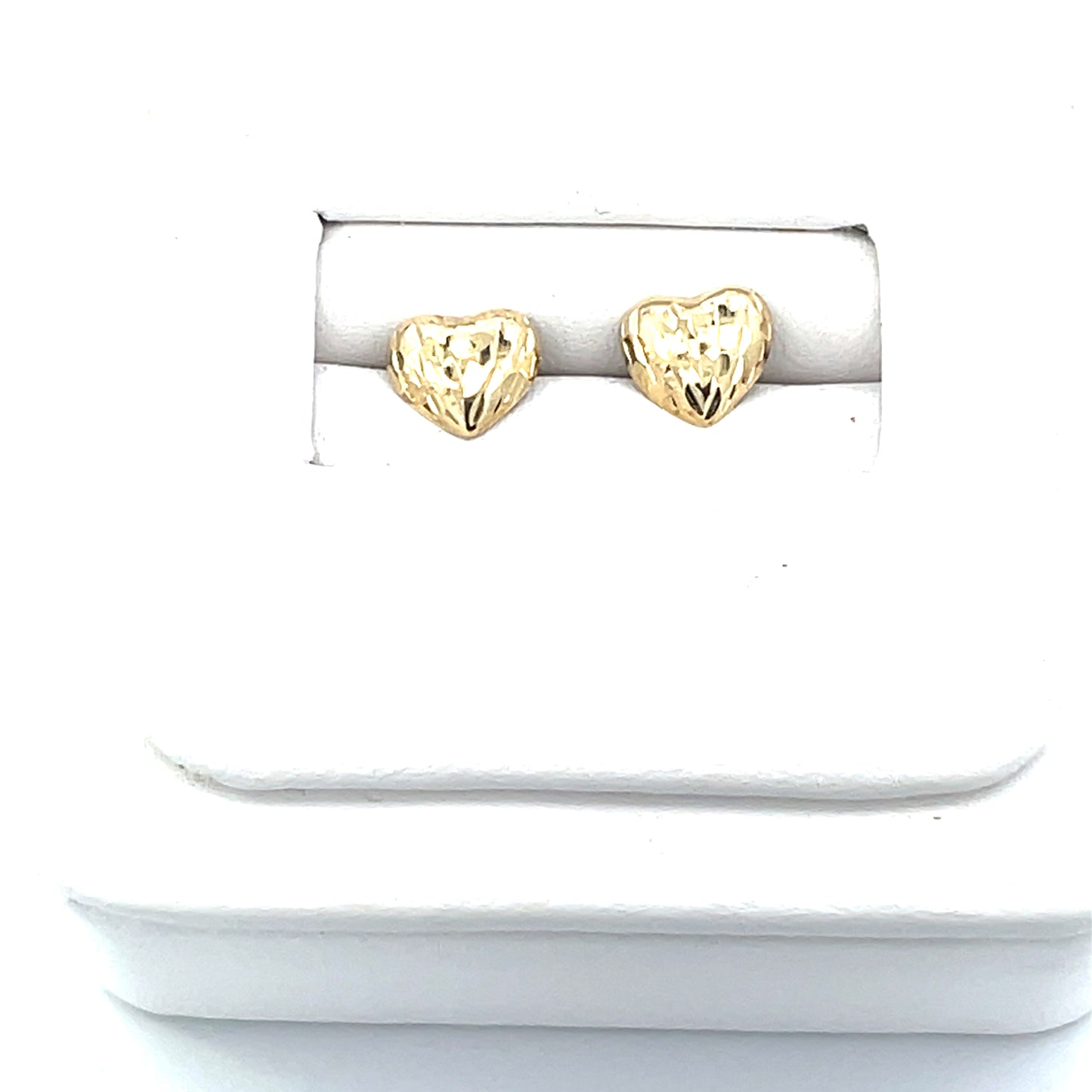 10K YG HEART EARRING STUDS