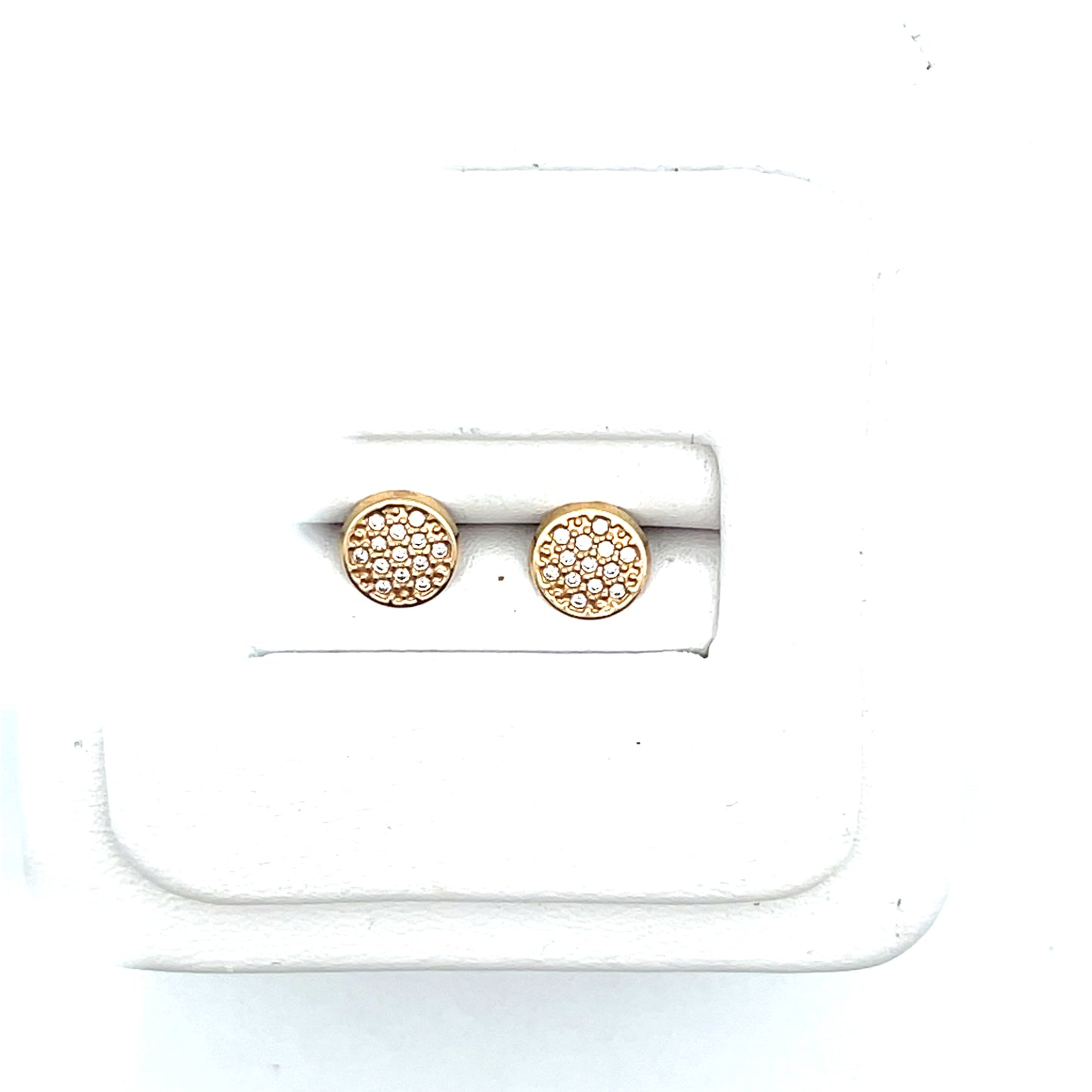 10K SMALL CIRCLE WITH PAVE