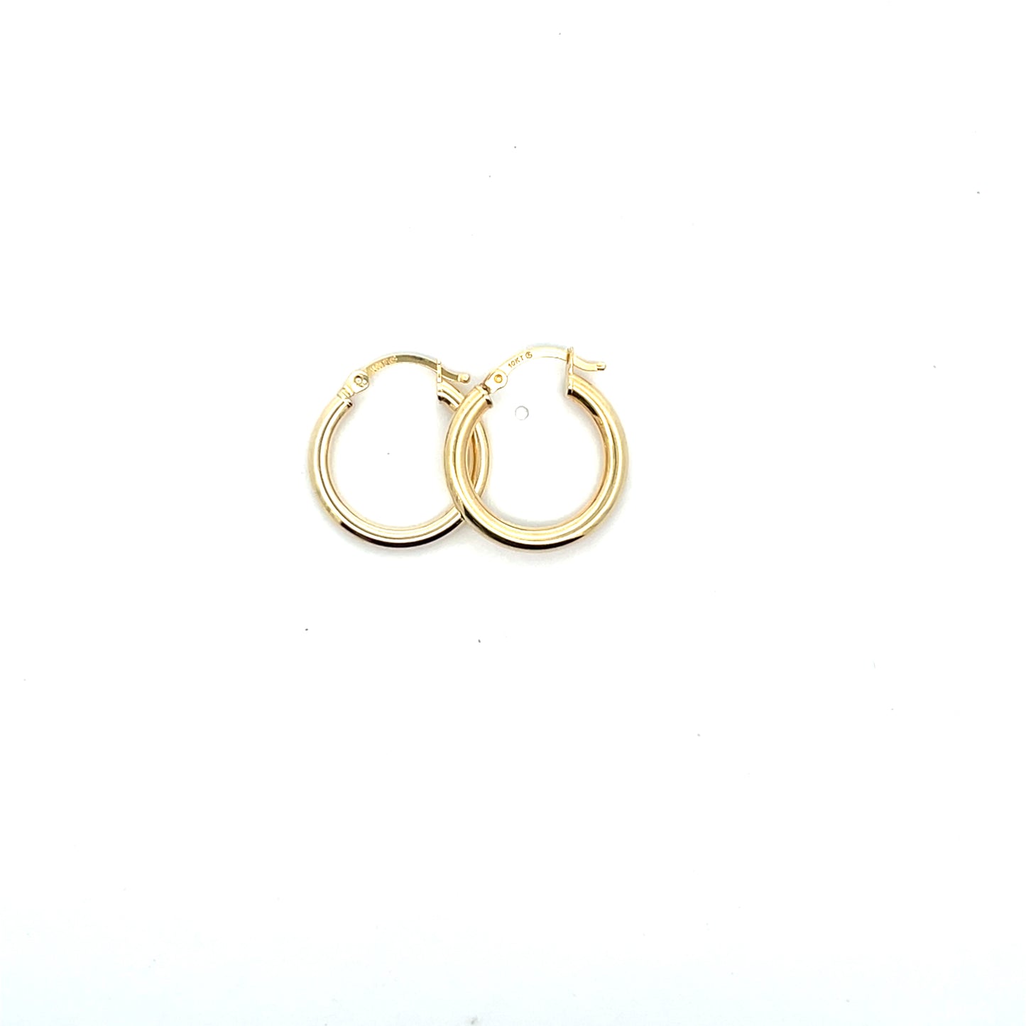 10K YG SMALL SOLID HOOP