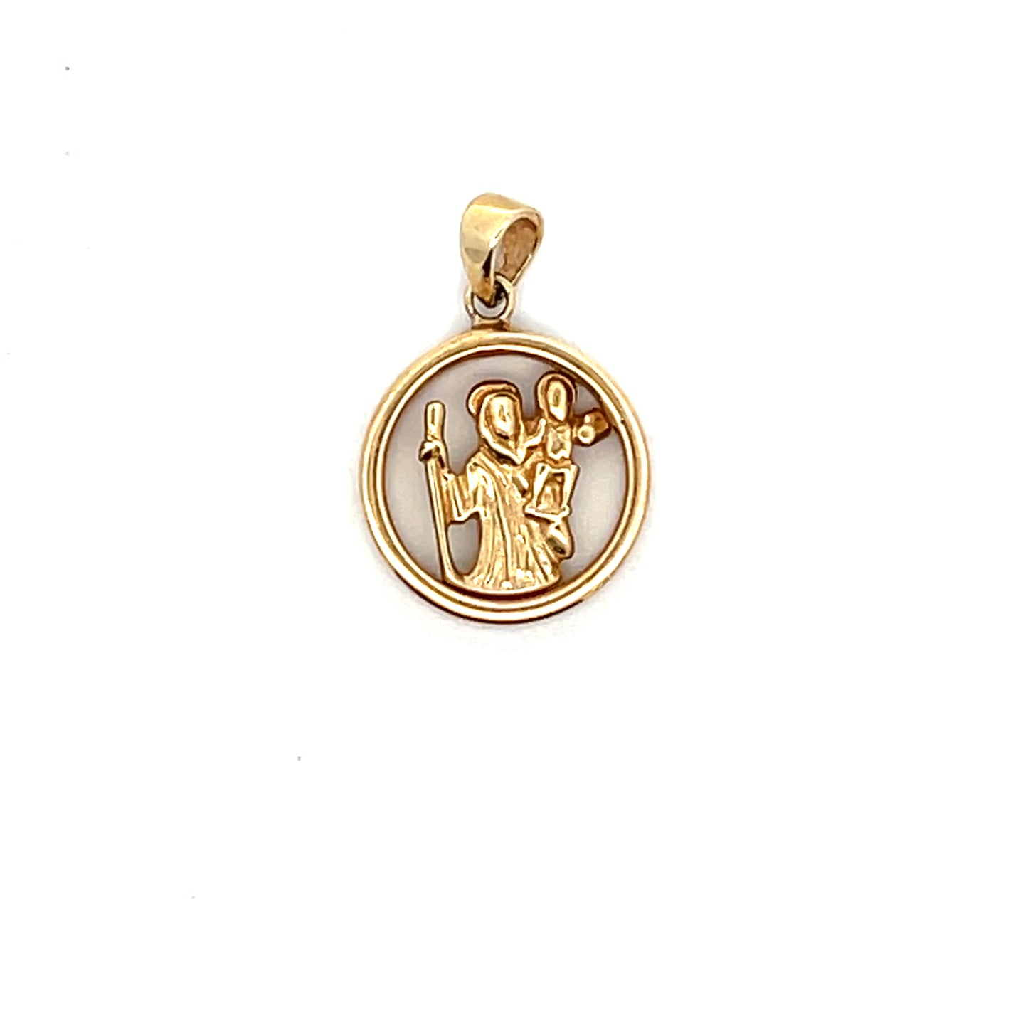 14K YG MEDALLION BABY JESUS