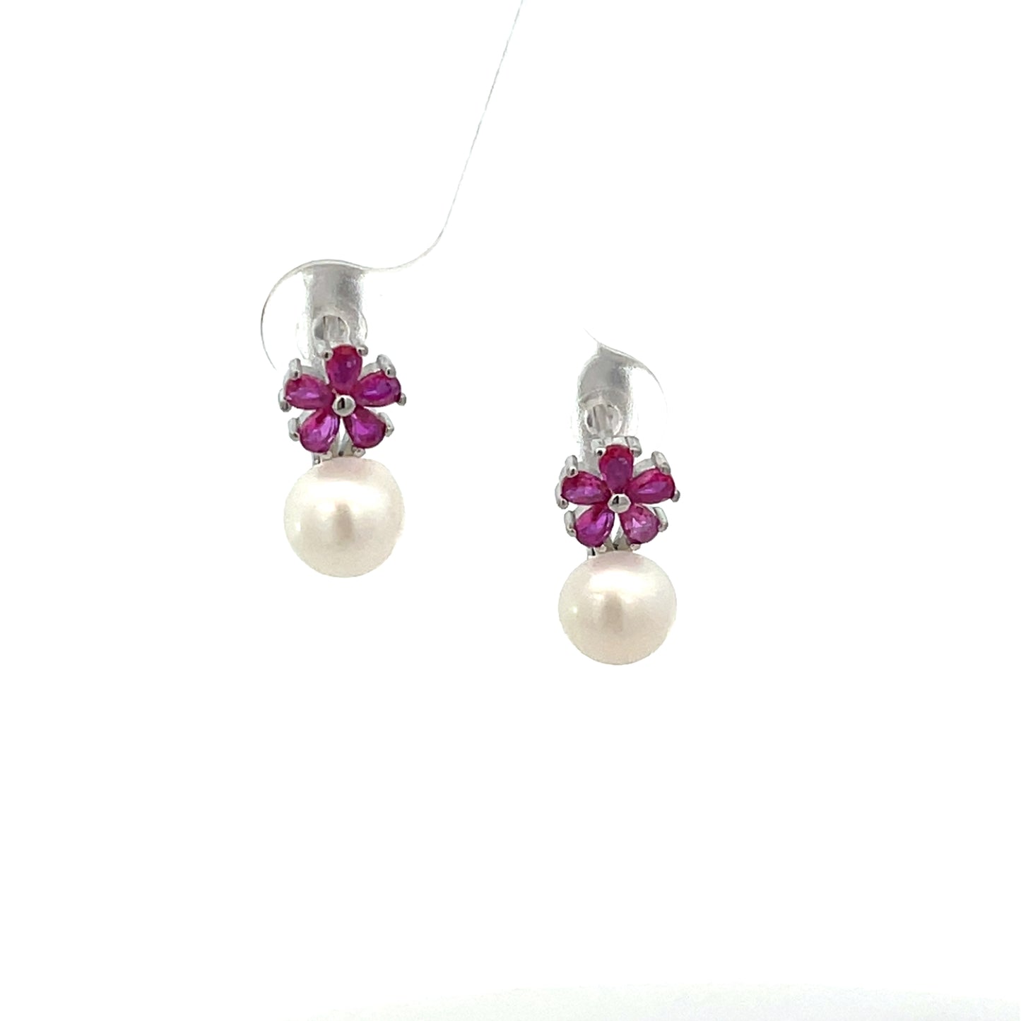 PEARL WITH CZ FLOWER