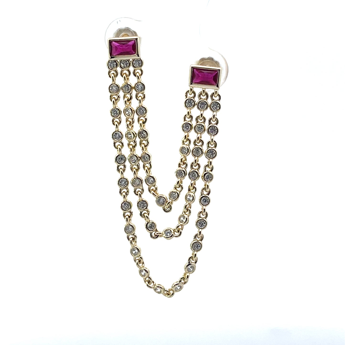 DOUBLE PIERCING CHAIN EARRING (2 EARRINGS)