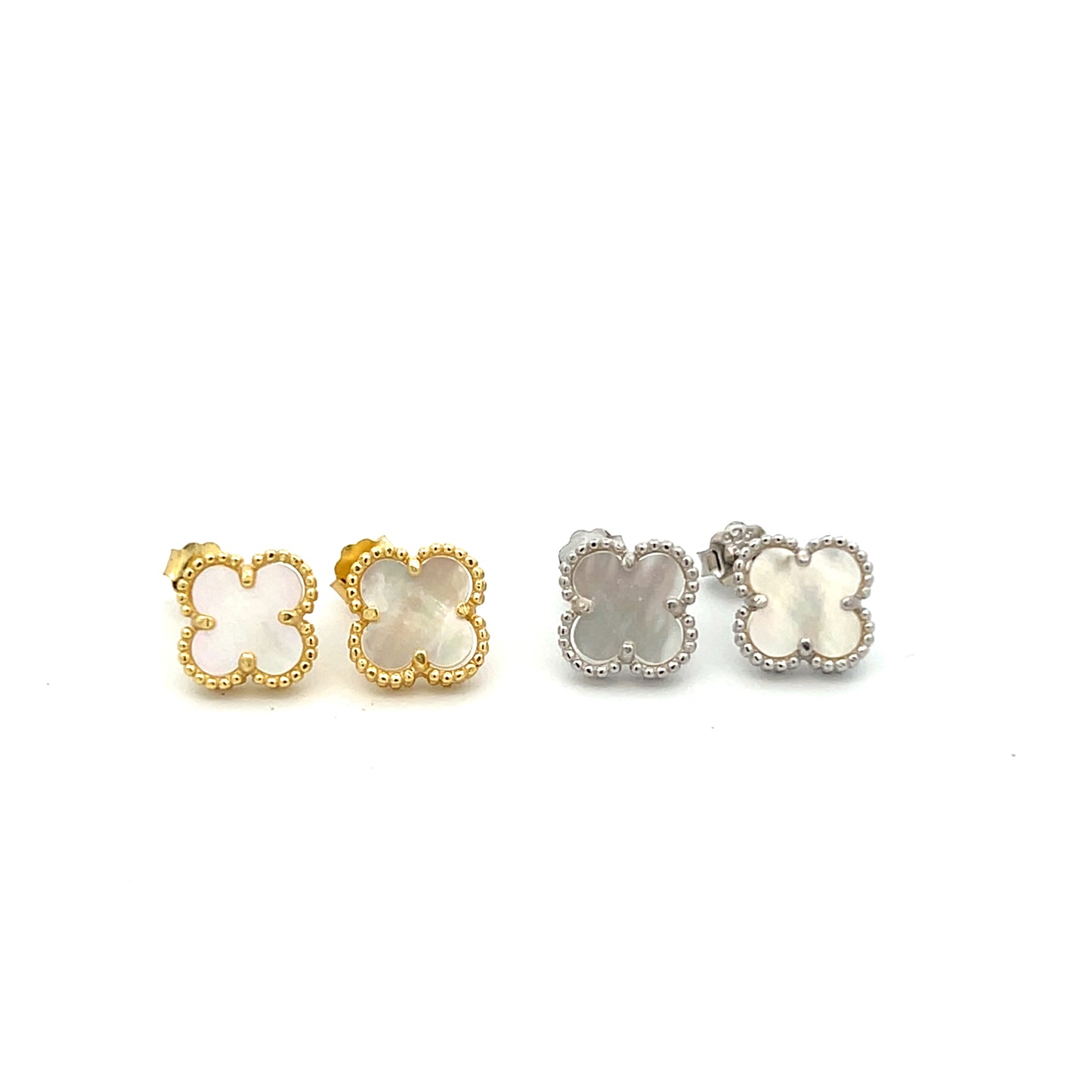 VAN CLEEF NACAR MEDIUM EARRINGS WITH BEADED HALO