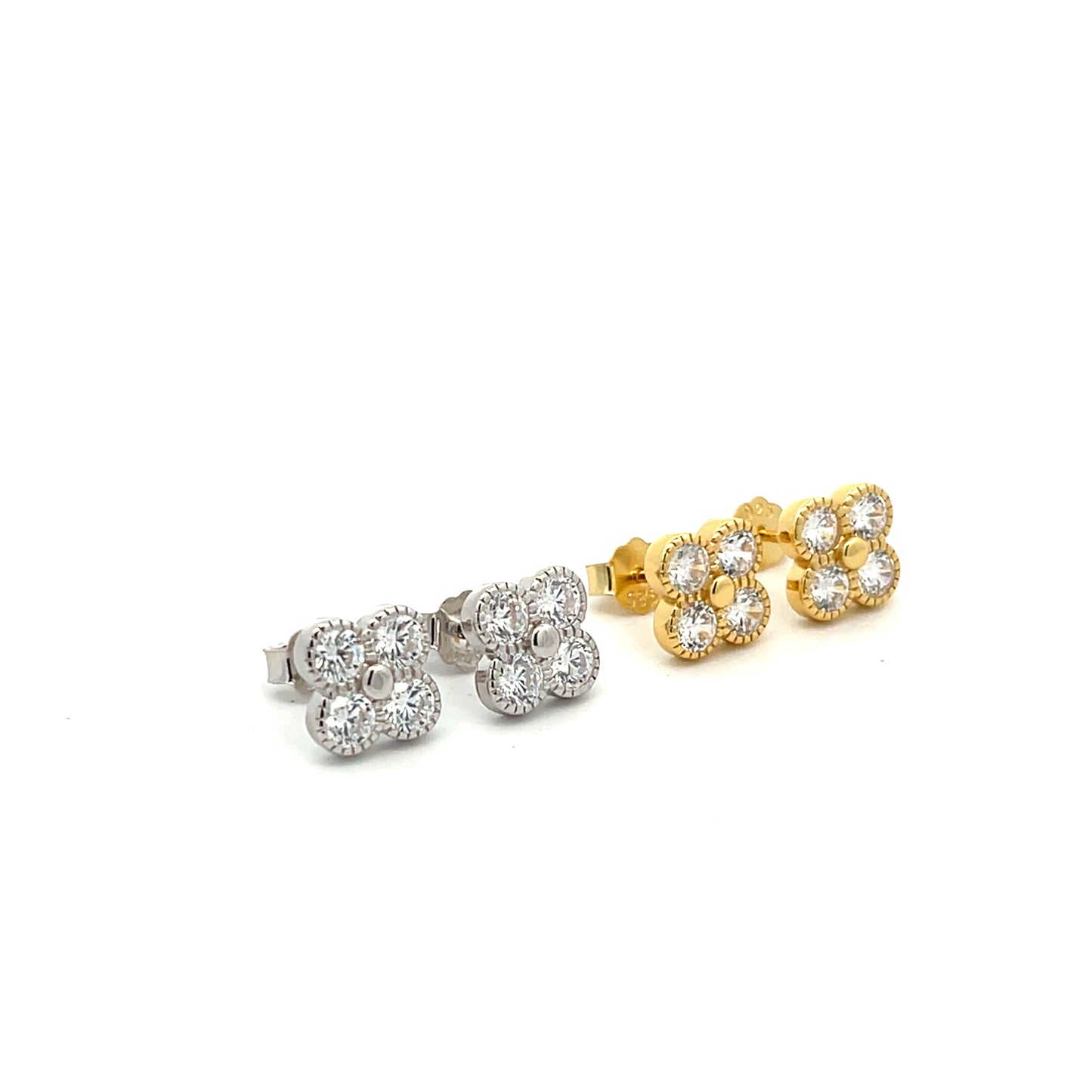 VAN CLEEF FULL CZ MEDIUM EARRINGS