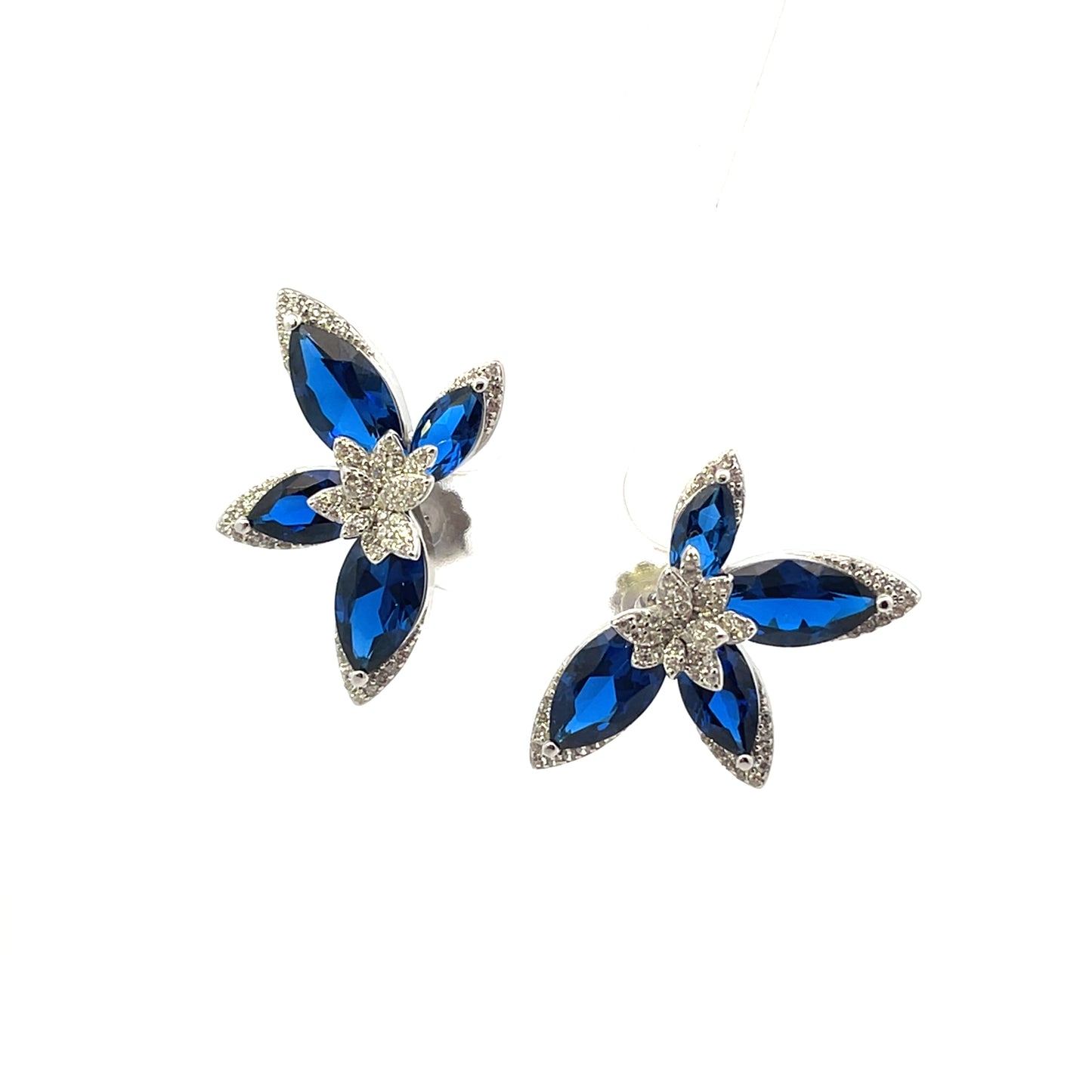 3 PETAL HALF FLOWER BLUE