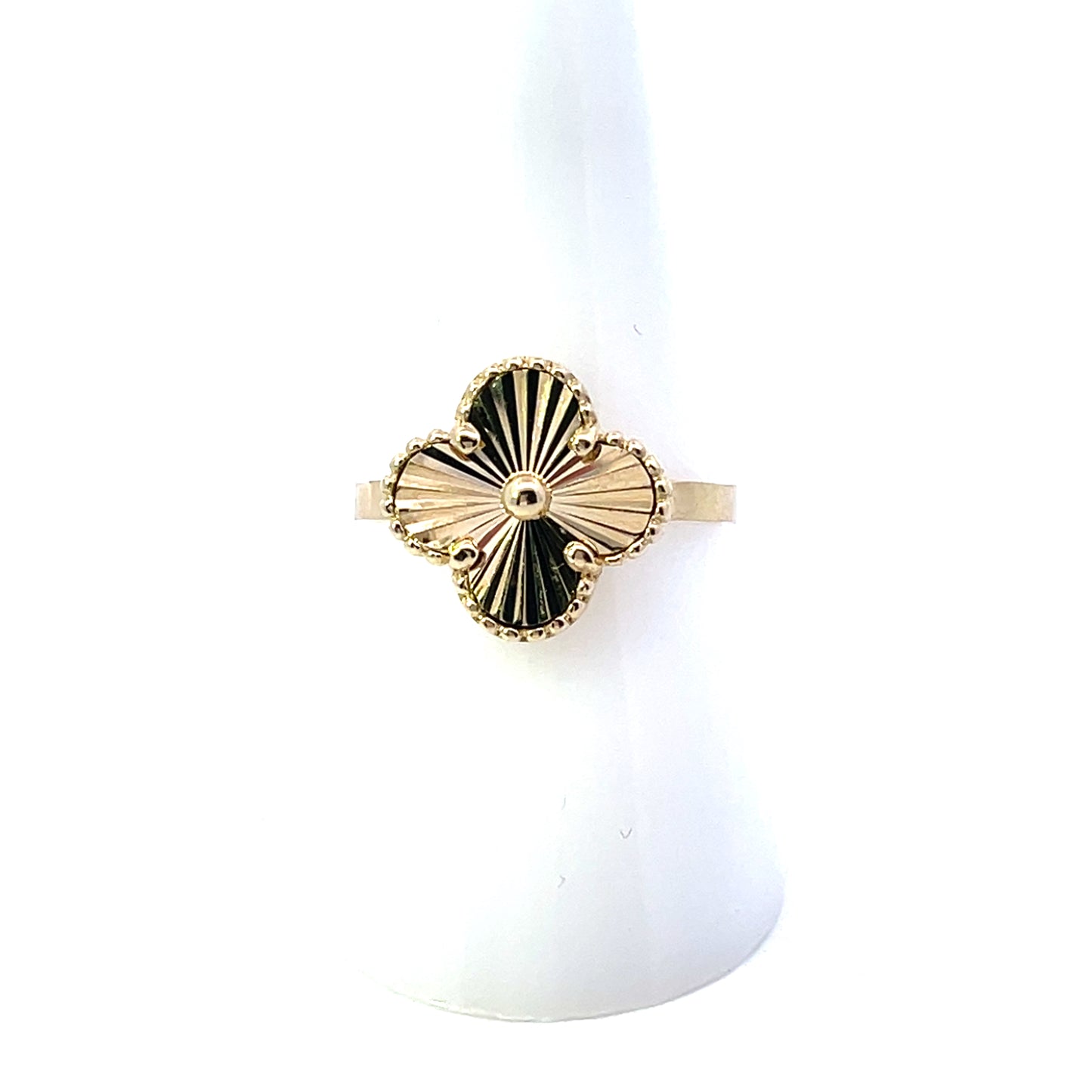 10K YG SOLID BIG VAN CLEEF RING