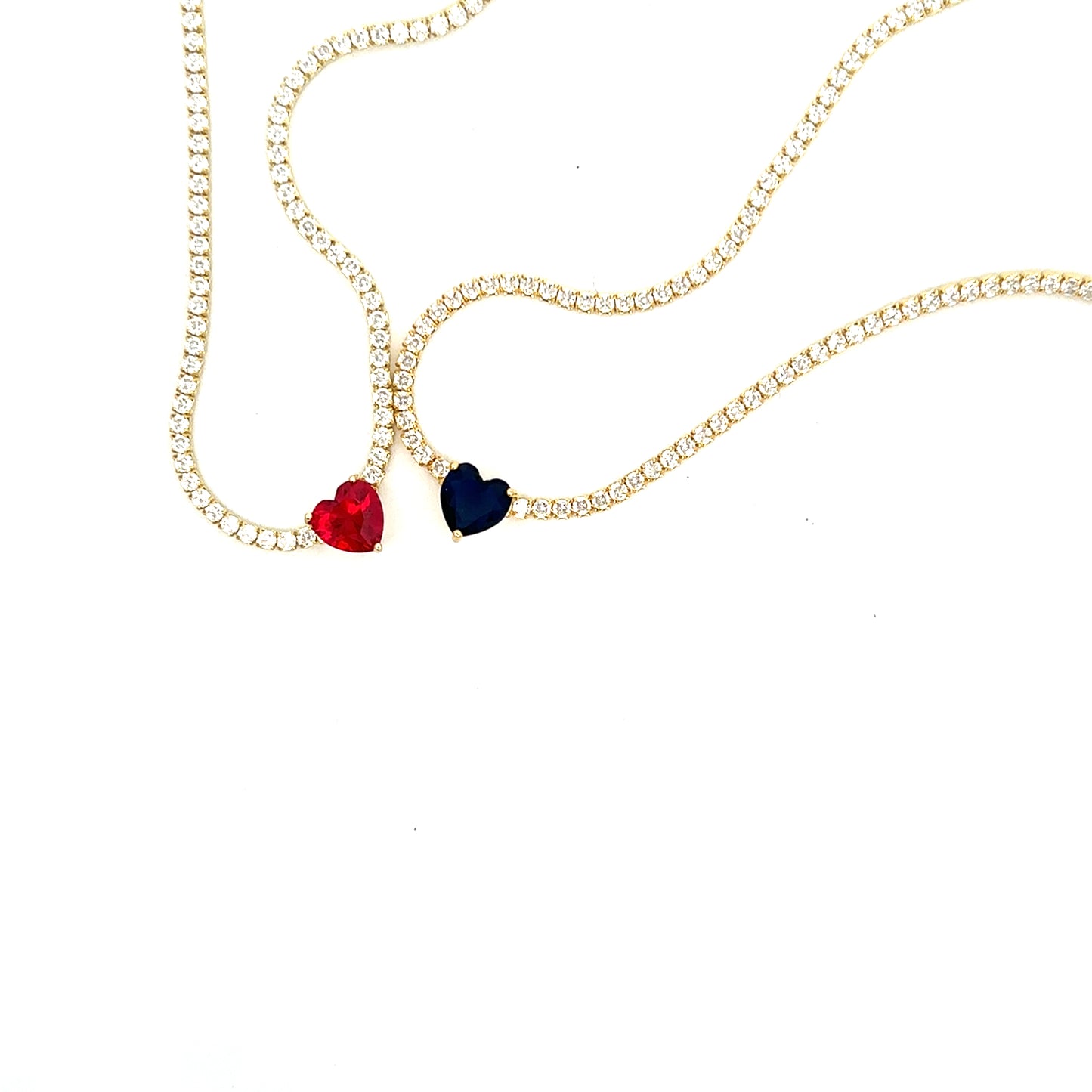 TENNIS CHOKER WITH HEART