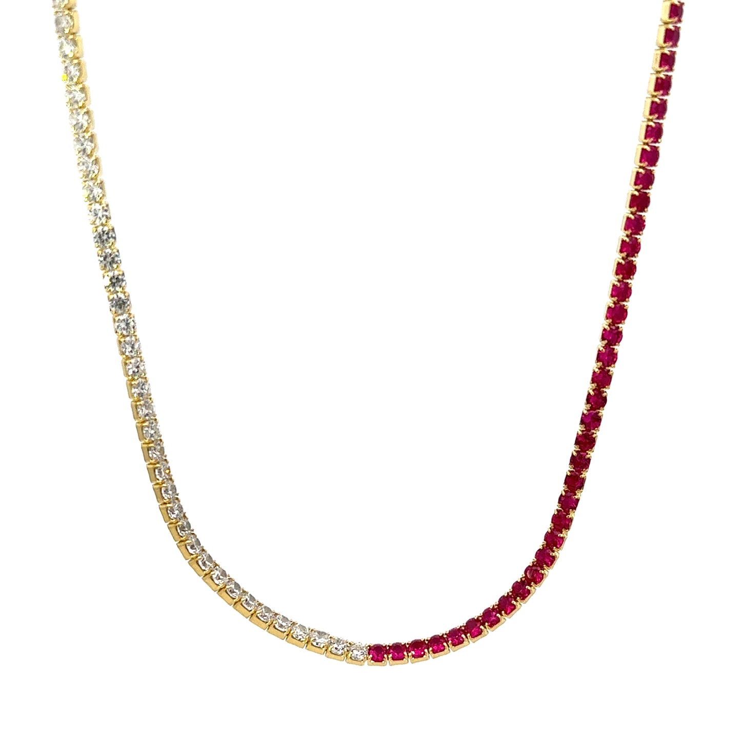 TENNIS NECKLACE 2-TONE