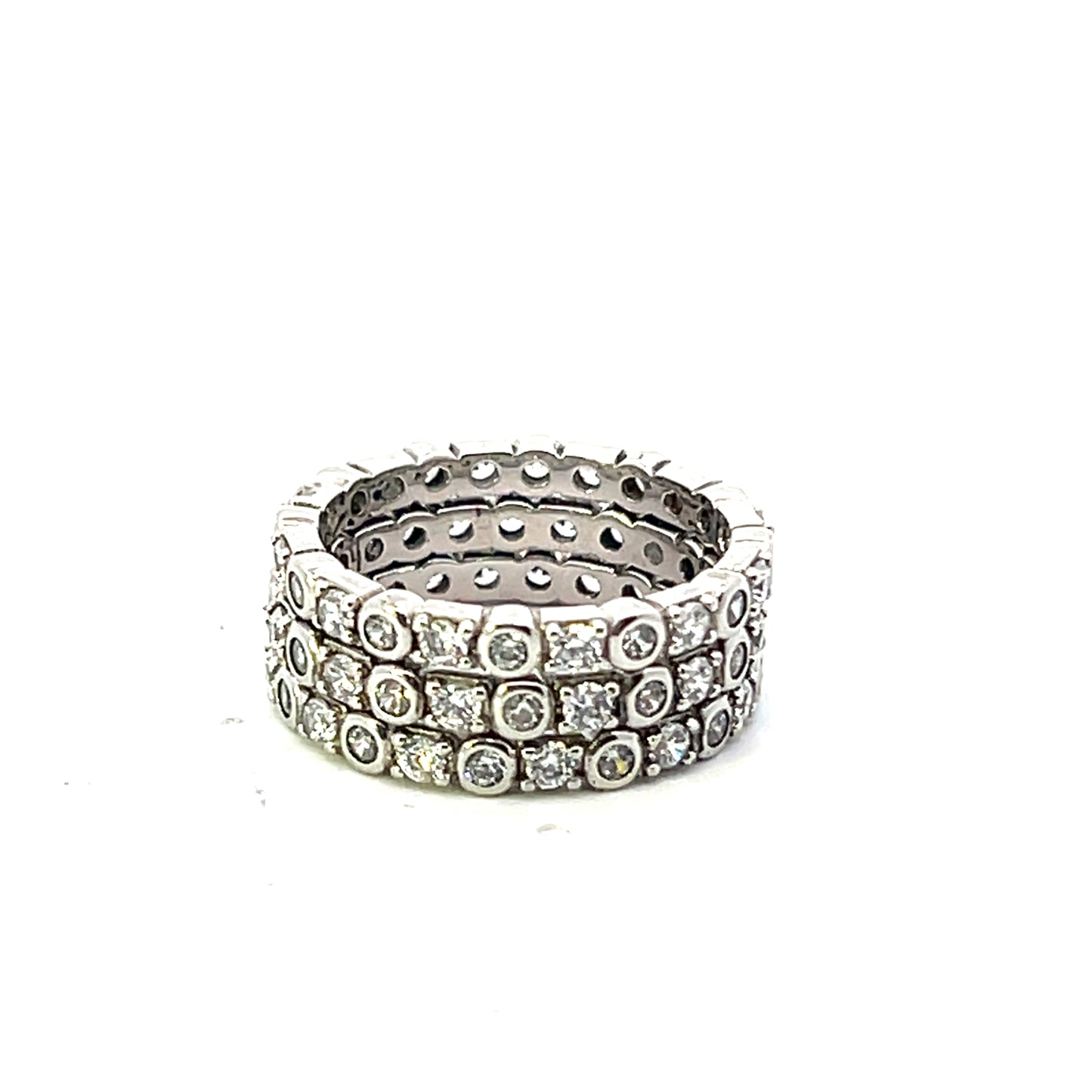 3-RING SET CZ AND BEZEL